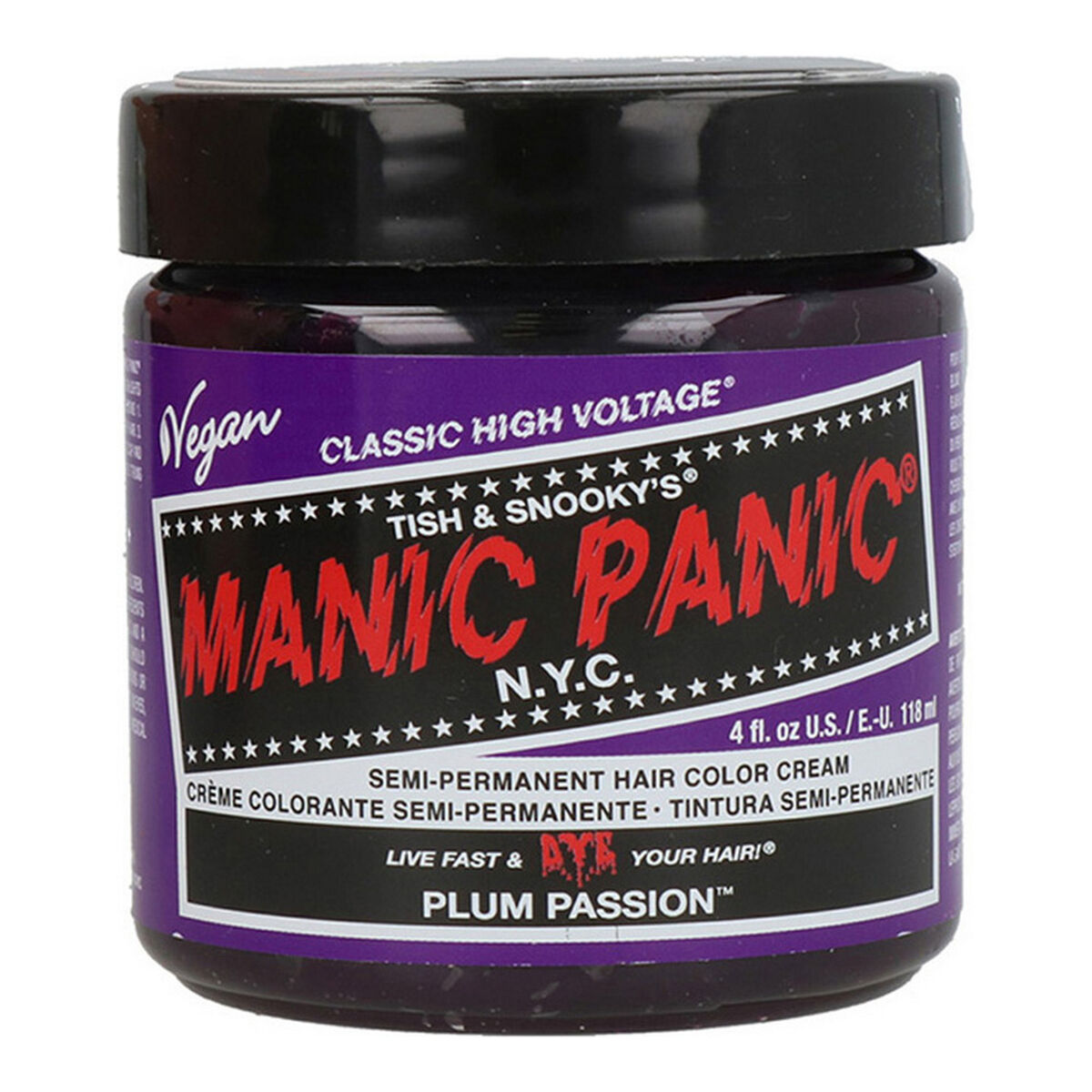 Permanent färg Manic Panic Classic Plum Passion (118 ml) - 4