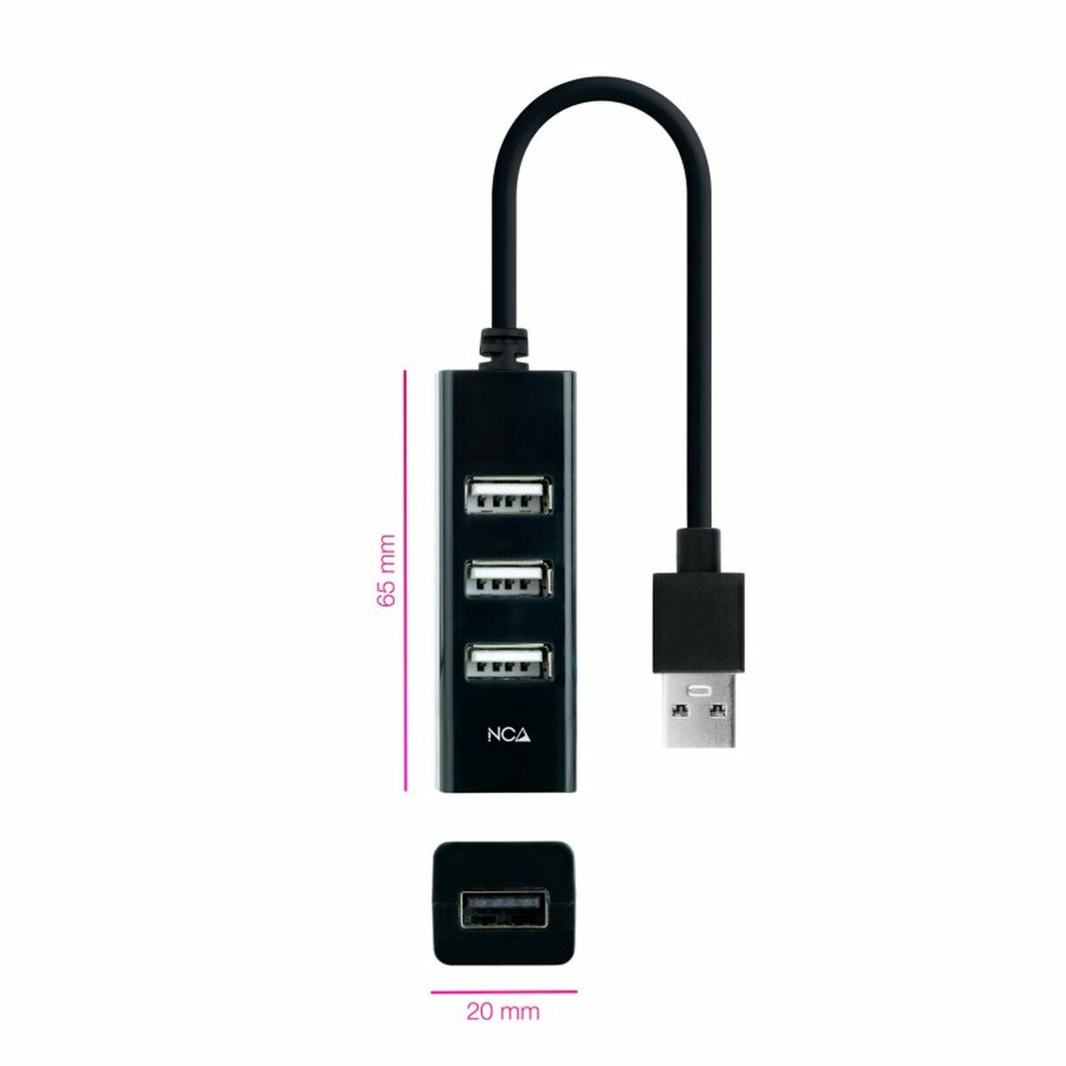 USB-HUB NANOCABLE 10.16.4404 Svart - 2
