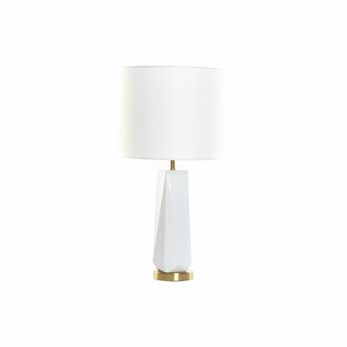 Bordslampa DKD Home Decor 8424001847242 33 x 33 x 67 cm Keramik Gyllene Metall Vit 220 V 50 W