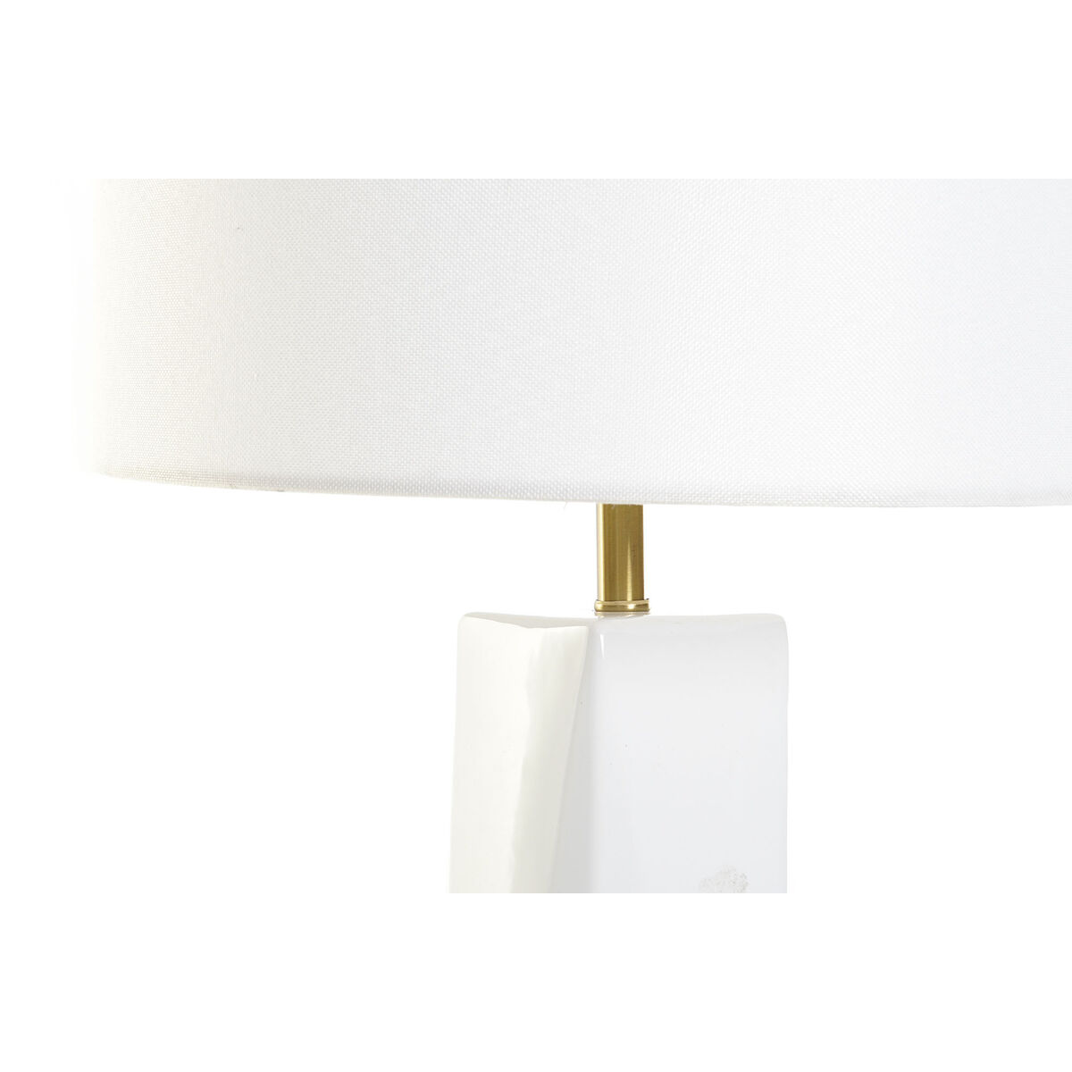 Bordslampa DKD Home Decor 8424001847242 33 x 33 x 67 cm Keramik Gyllene Metall Vit 220 V 50 W - 3