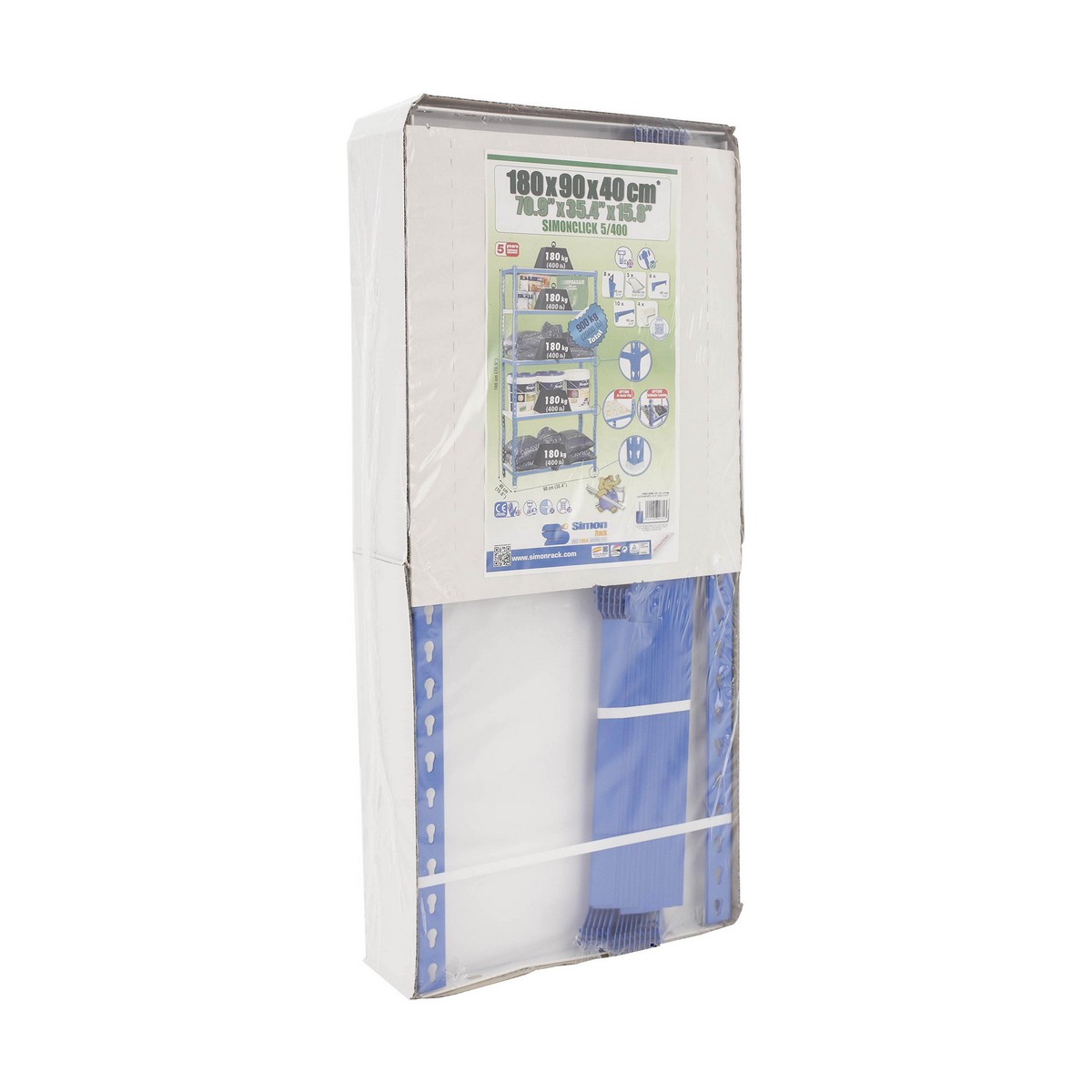 Bokhylla Simon Rack Simonclick Plus 5/500 900 kg Metall 5 Hyllor (200 x 100 x 50 cm) - 2