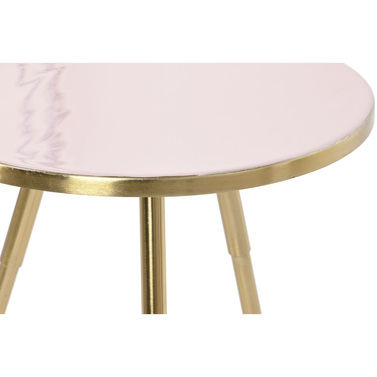 2-bordsset Home ESPRIT Rosa Gyllene 41 x 41 x 51 cm - 3