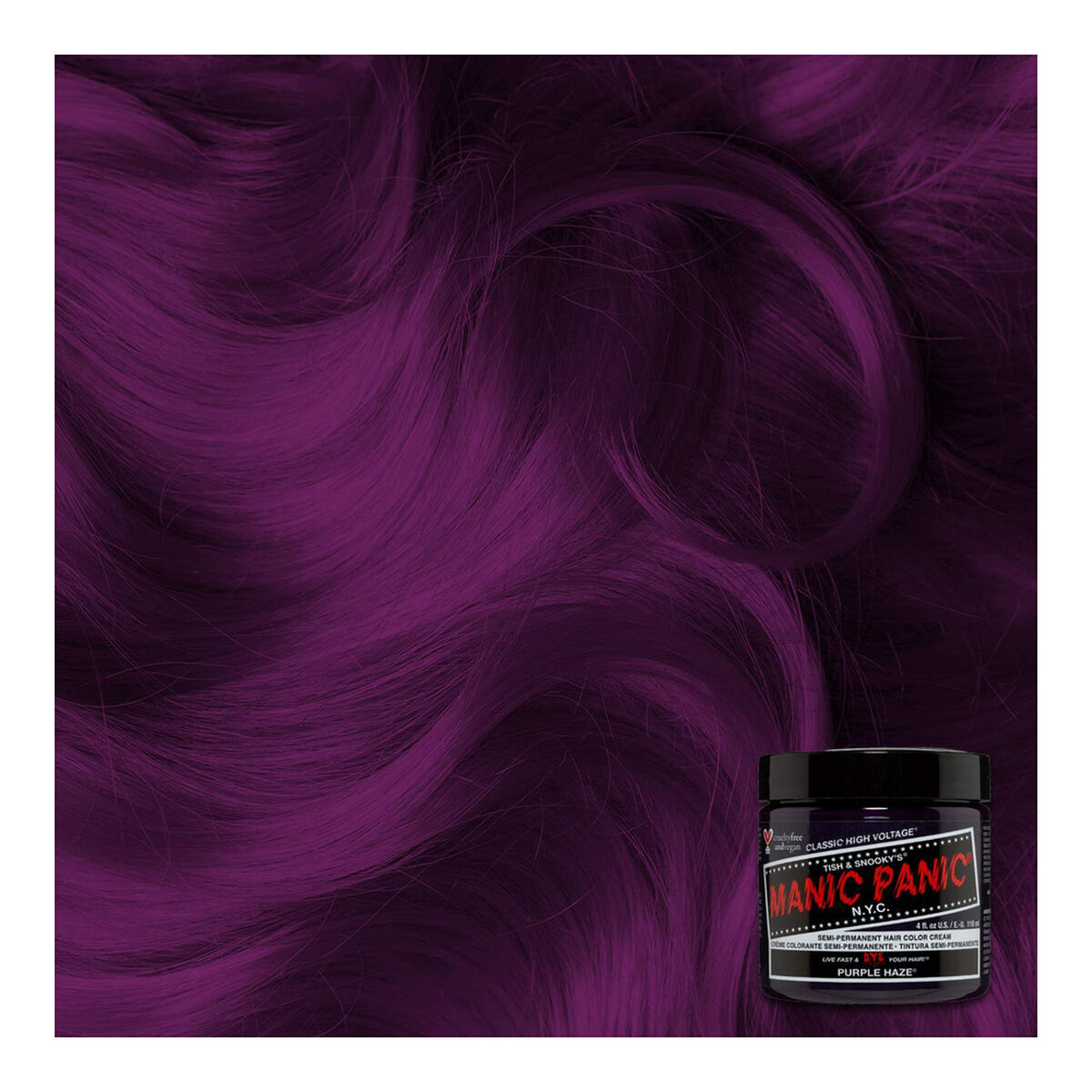 Permanent färg Classic Manic Panic ?HCR 11024 Purrple Haze (118 ml) - 4