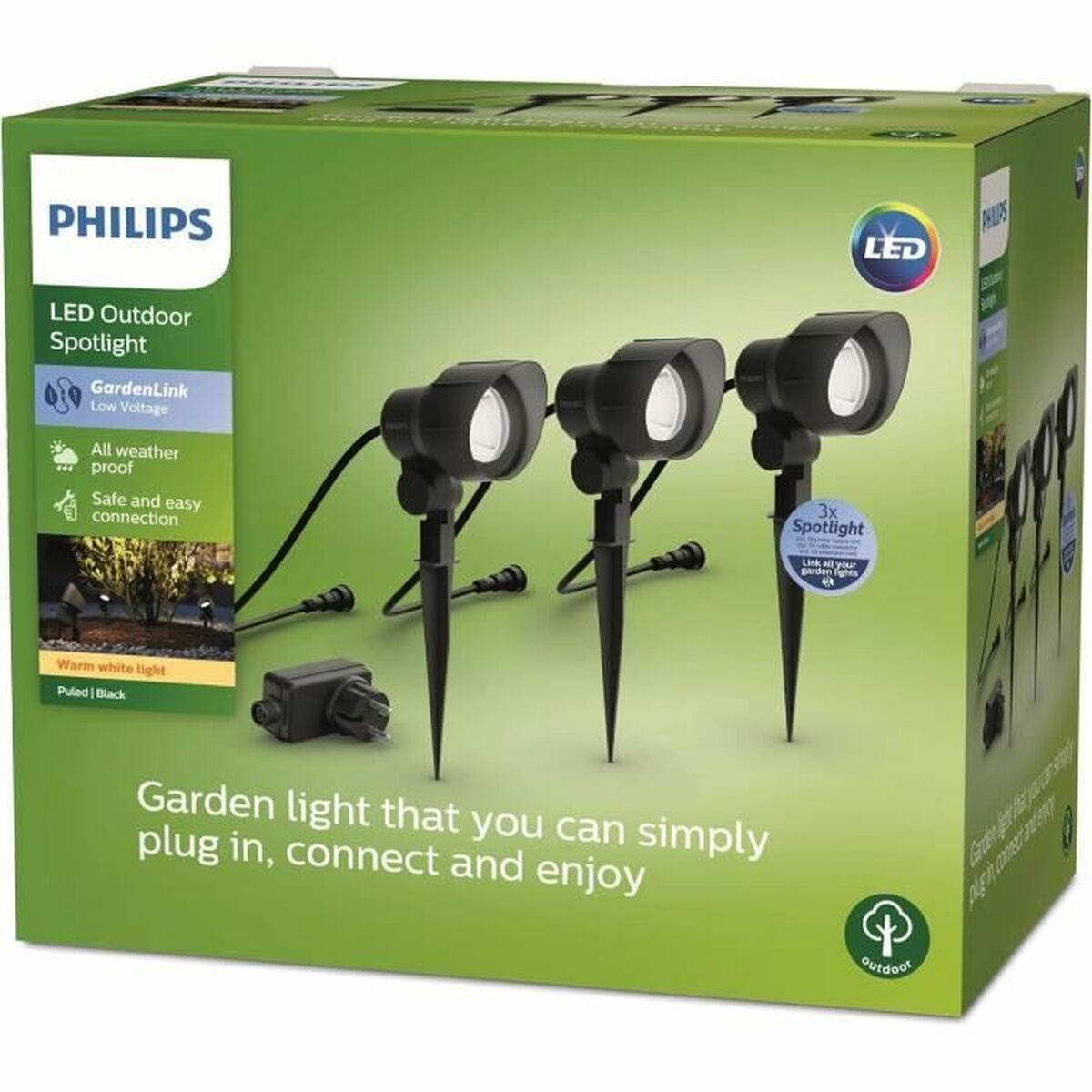 Lampa Philips Svart 220-240 V Varmvit 600 lm - 3