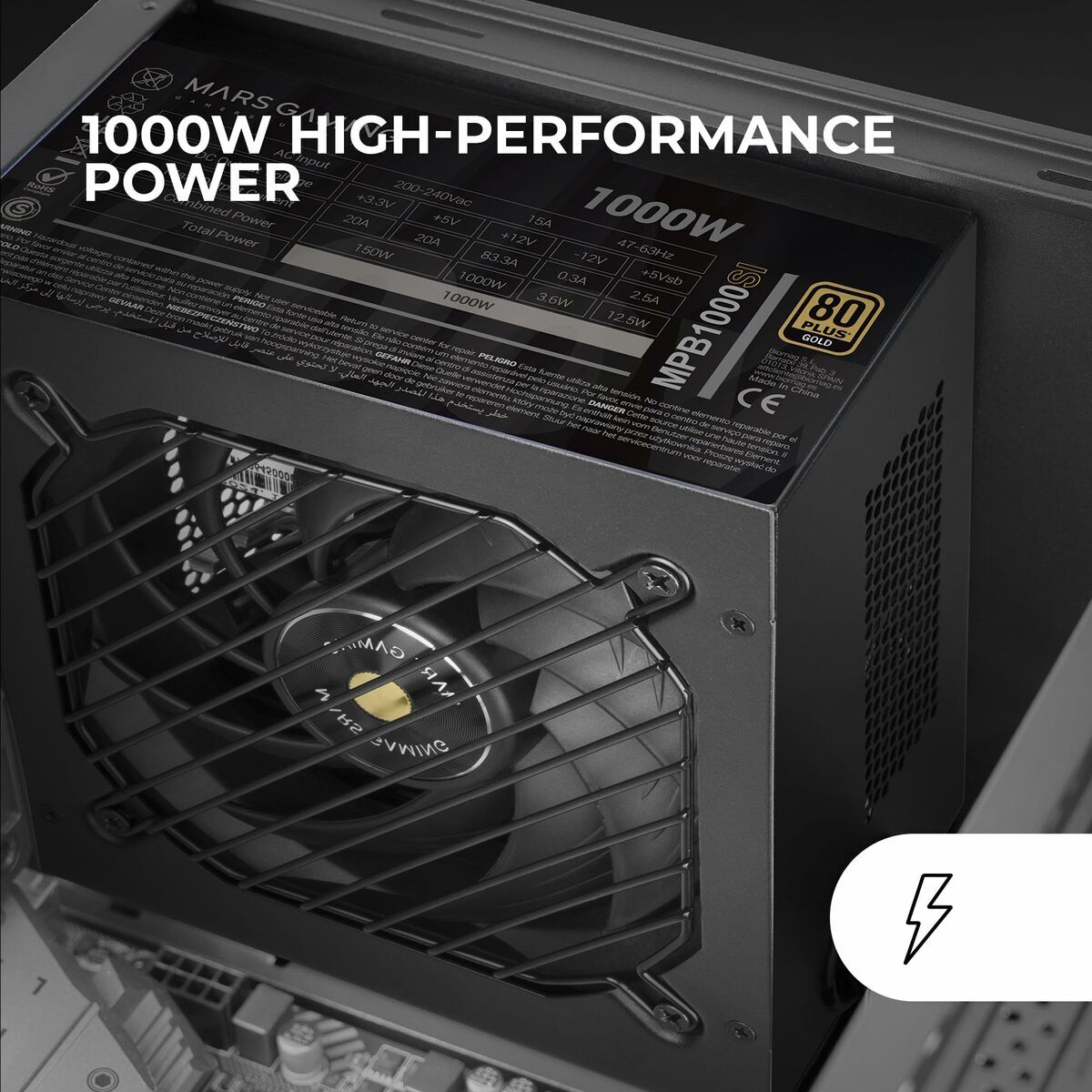 Strömtillförsel Mars Gaming MPB1000SI ATX 1000 W 80 Plus Gold - 2