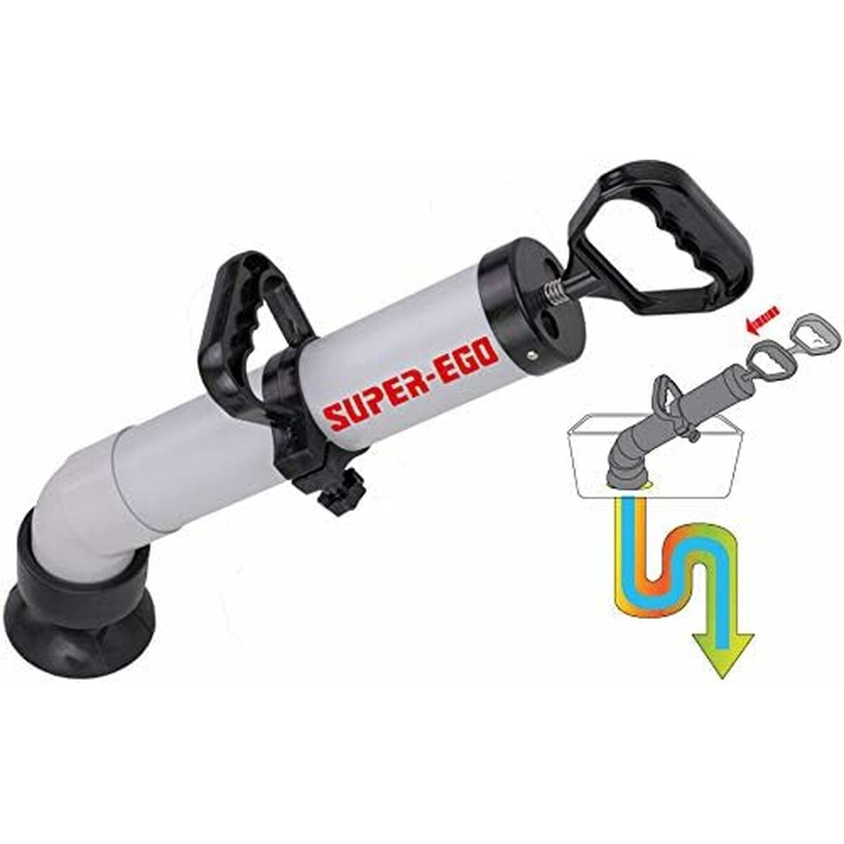 Pneumatisk rensare Super Ego seh000200 Grå 1,3 L - 5