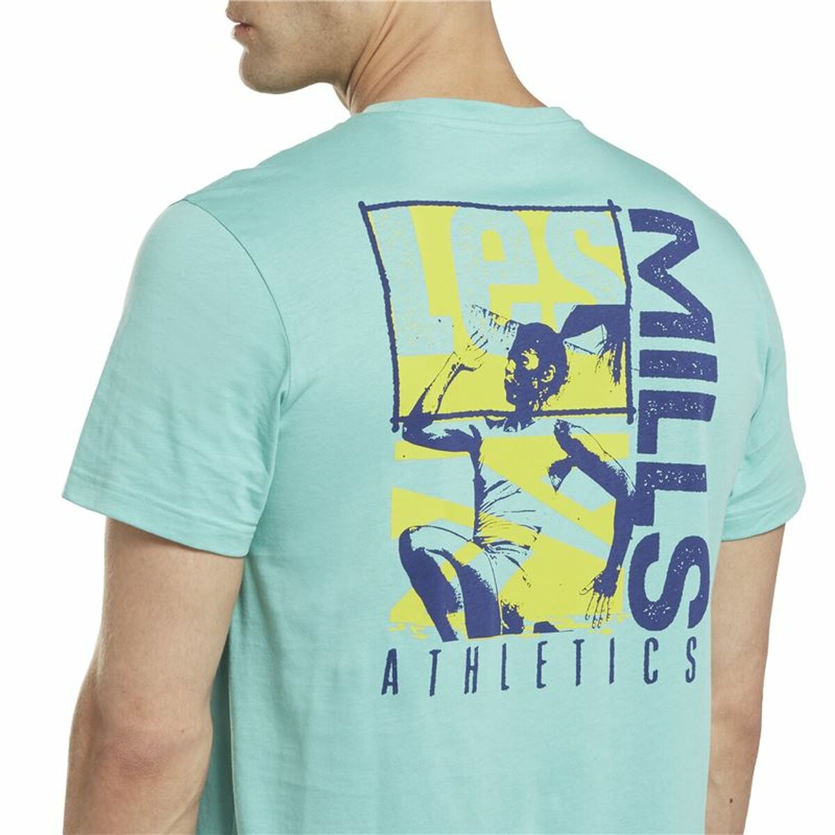 T-shirt med kortärm Herr Reebok Graphic Les Mills® Aquamarine - 3