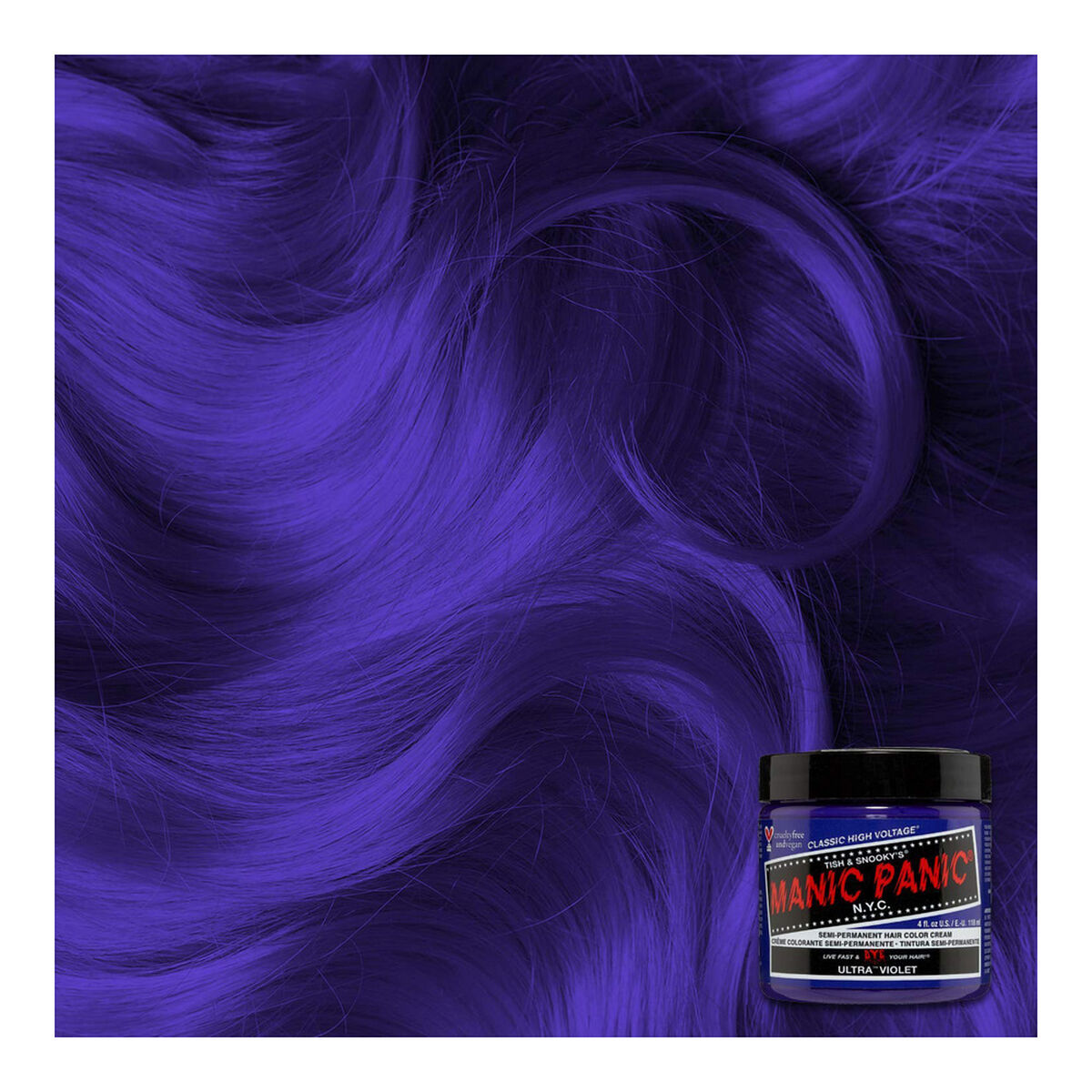Permanent färg Classic Manic Panic Ultra Violet (118 ml) - 4