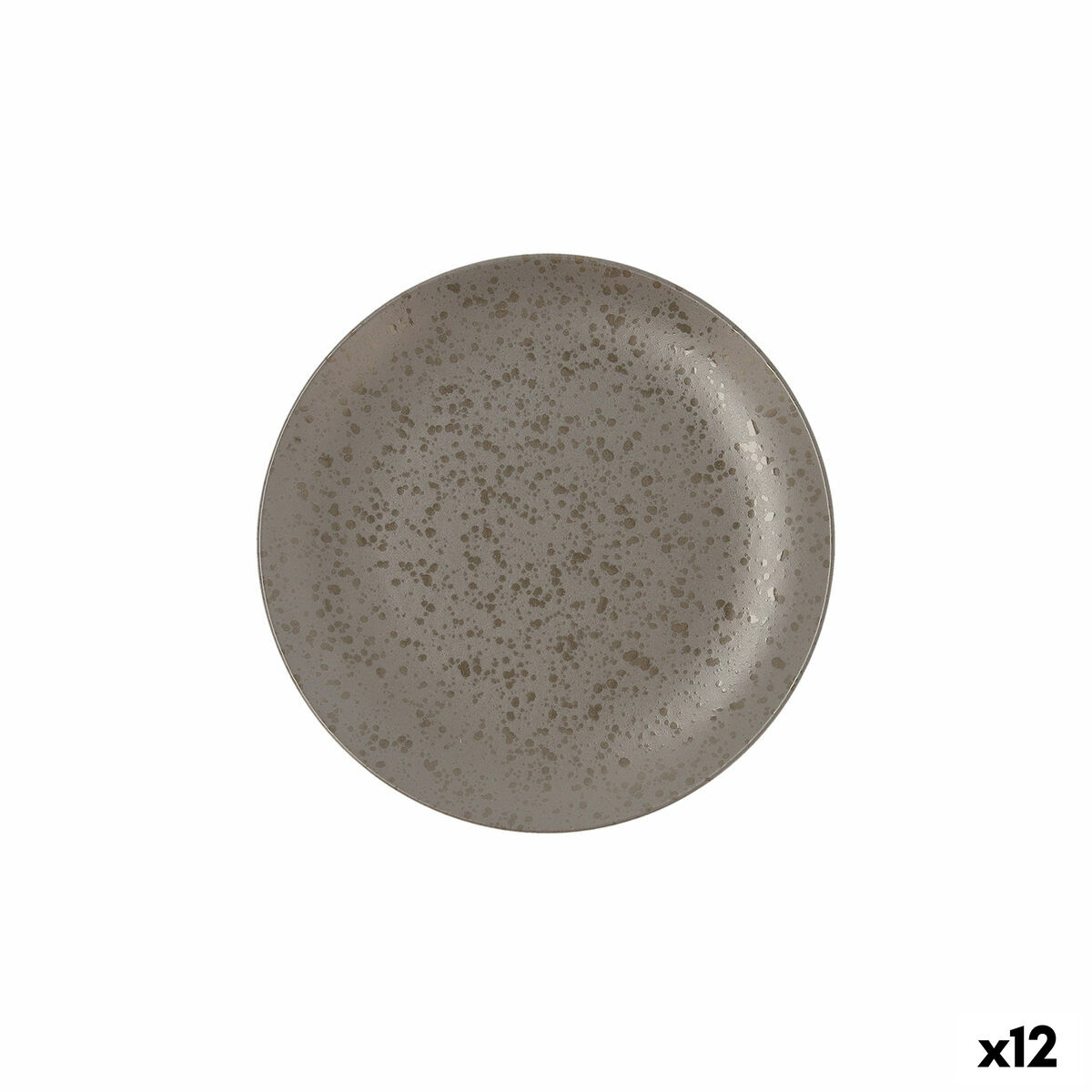 Platt skål Ariane Oxide Grå Keramik Ø 21 cm (12 antal) - 3