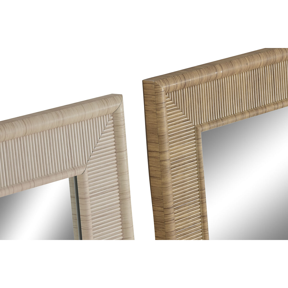 Väggspegel Home ESPRIT Brun Naturell Scandi 93,5 X 2,5 X 134 cm (2 antal) - 2