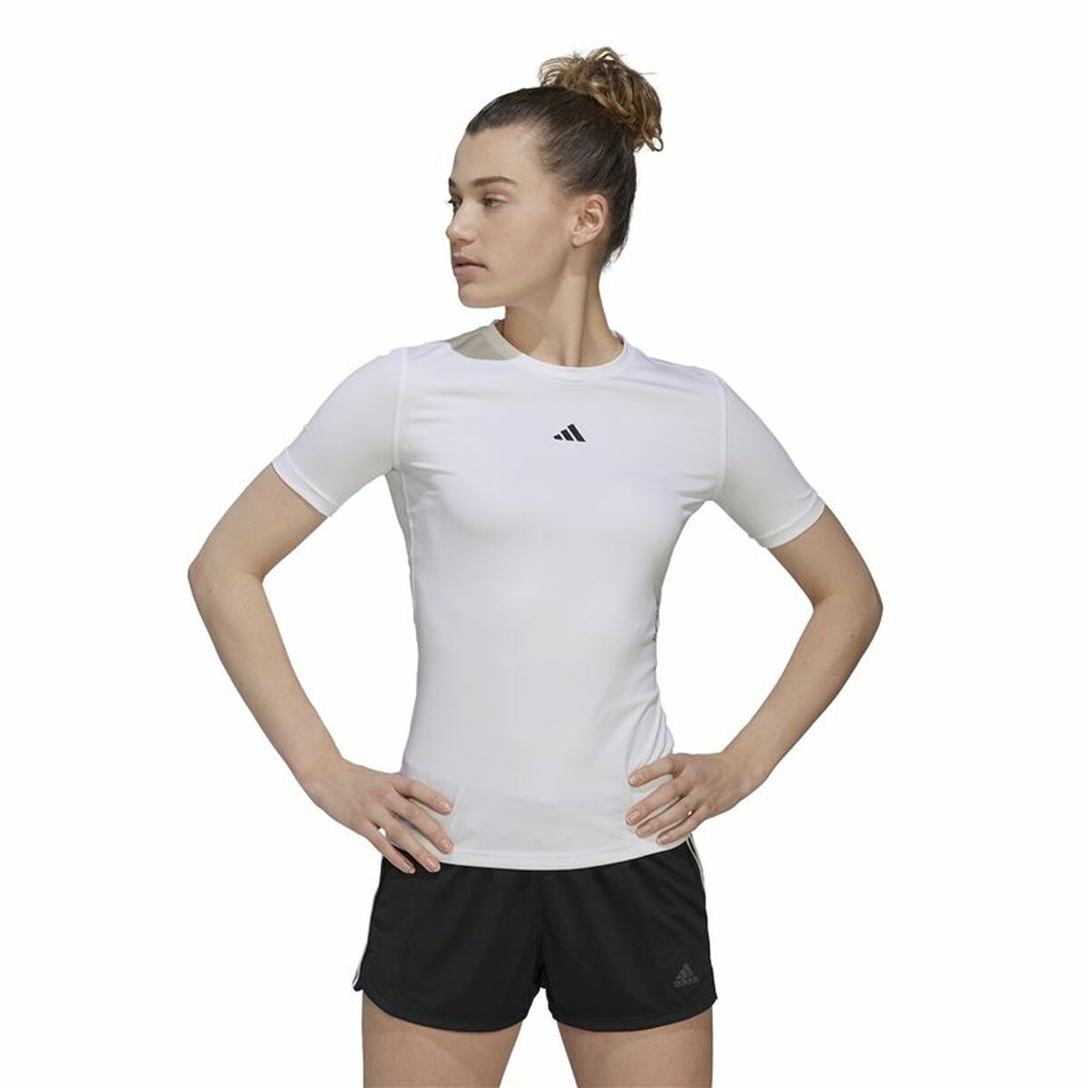 T-shirt med kortärm Dam Adidas Techfit Training Vit - 6
