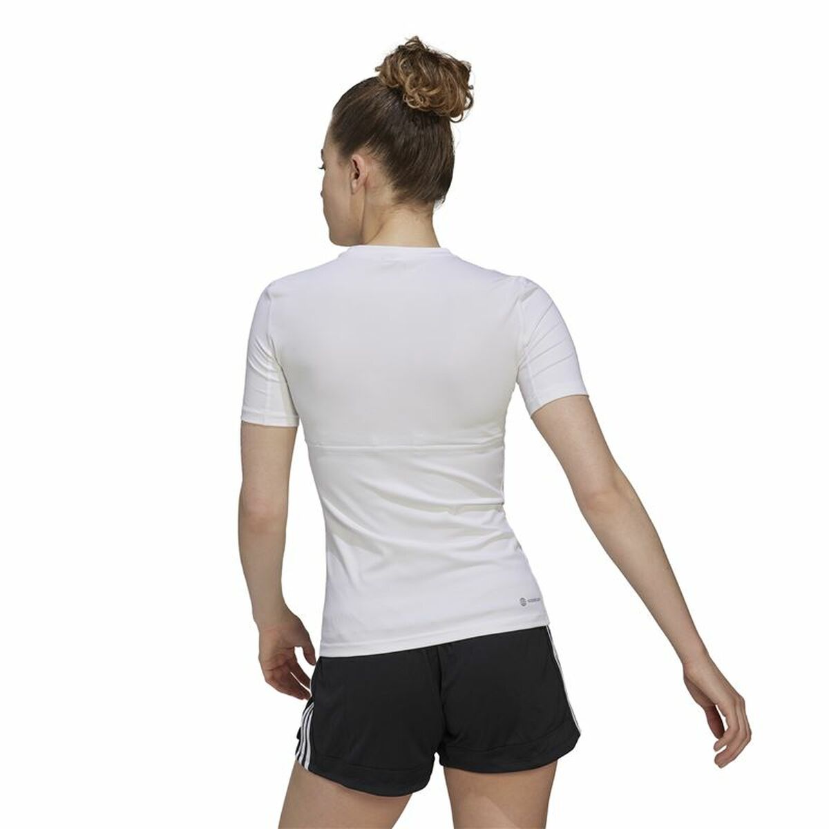 T-shirt med kortärm Dam Adidas Techfit Training Vit - 5