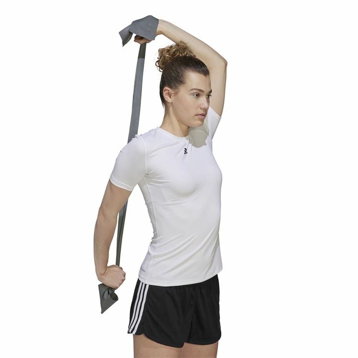 T-shirt med kortärm Dam Adidas Techfit Training Vit - 4
