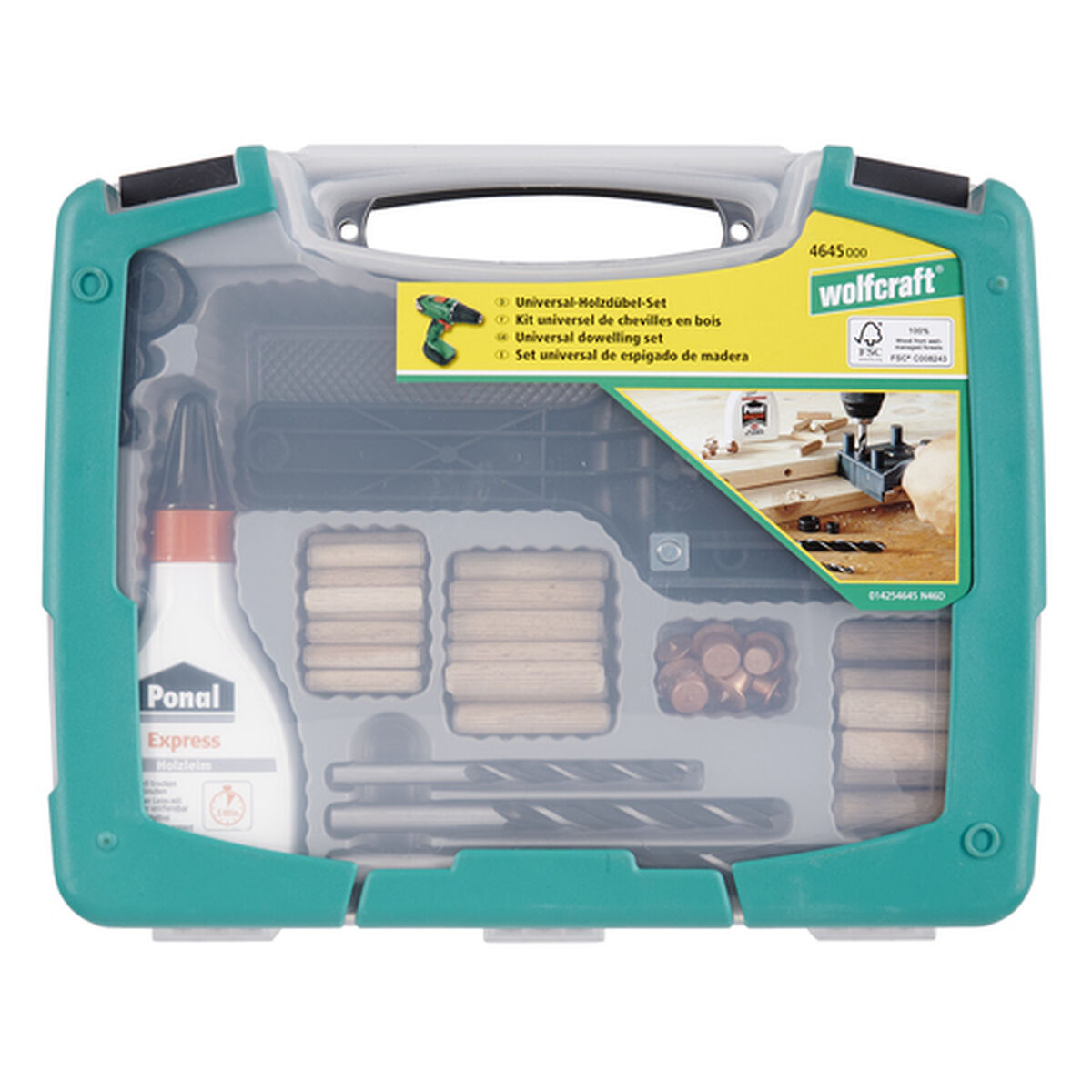 Wood assembly kit Wolfcraft 4645000 Universal 79 Delar - 4