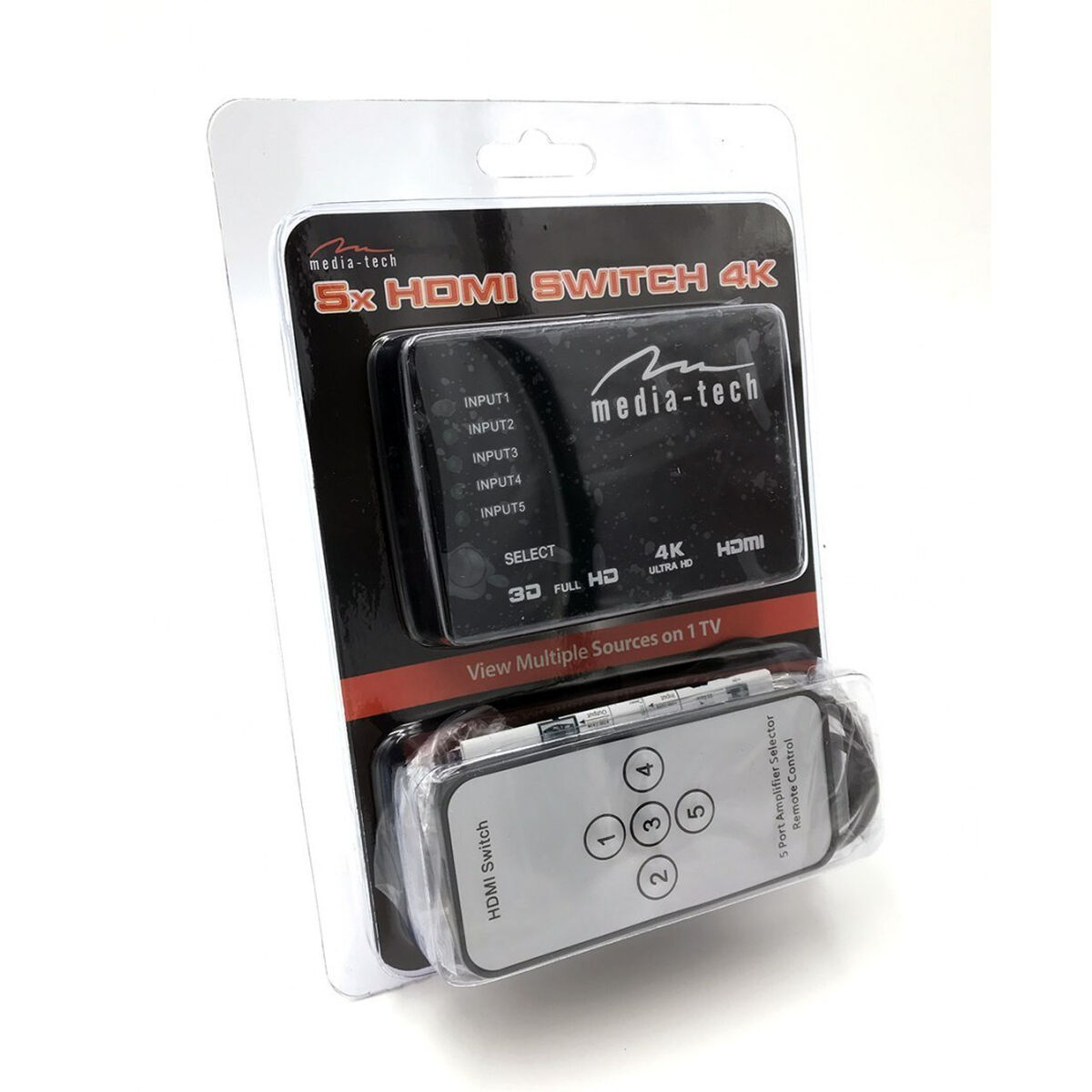HDMI-Brytare Media Tech MT5207 Svart - 5