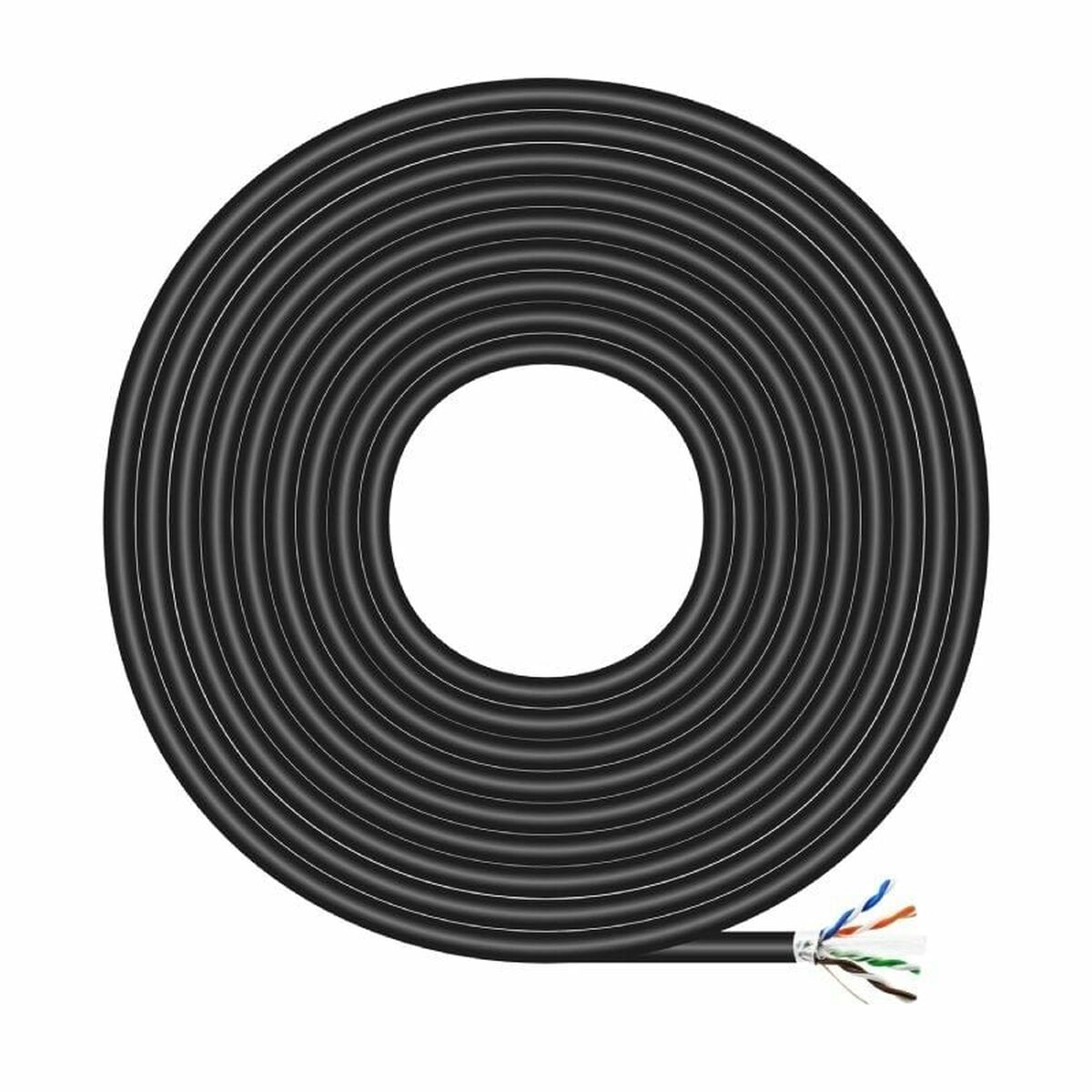 Nätkabel UTP Styv Kategori 6 Aisens AWG24 Svart 305 m