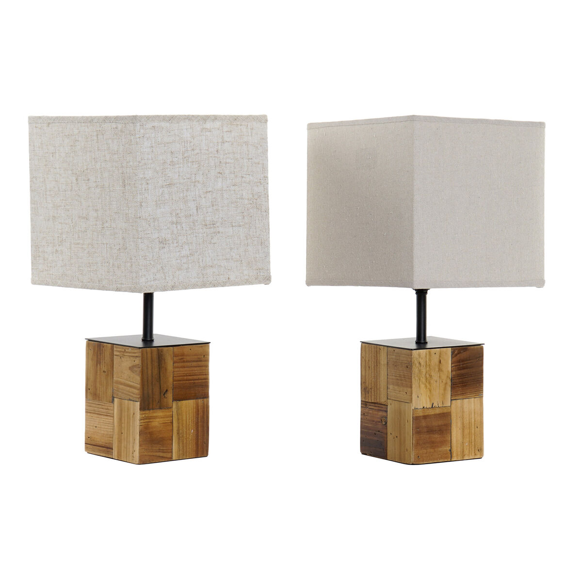 Bordslampa DKD Home Decor 20,5 x 20,5 x 40 cm Gran Metall 220 V 60 W (2 antal)