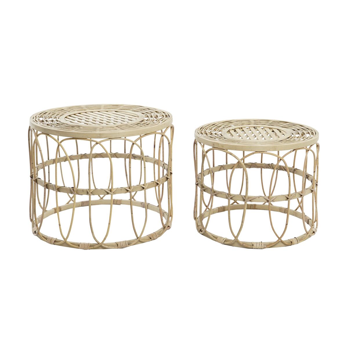 2-bordsset DKD Home Decor Brun 50 x 50 x 40 cm 50 x 50 x 41,5 cm - 4