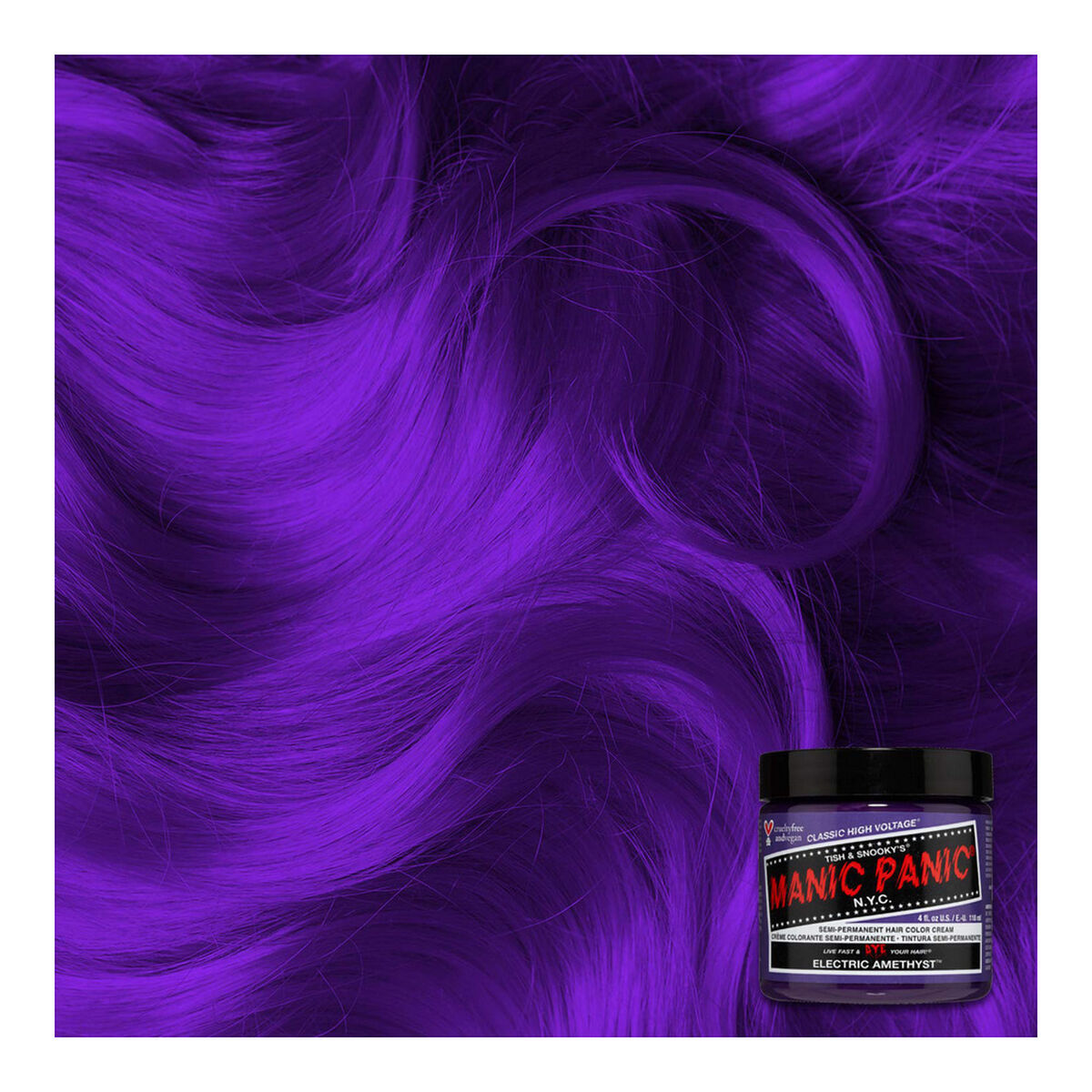 Permanent färg Classic Manic Panic Electric Amethyst (118 ml) - 4