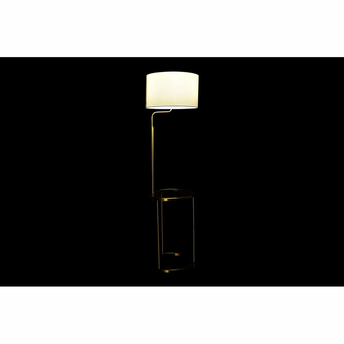 Golvlampa DKD Home Decor 43,5 x 40 x 154 cm Gyllene Metall Vit 220 V 50 W - 7