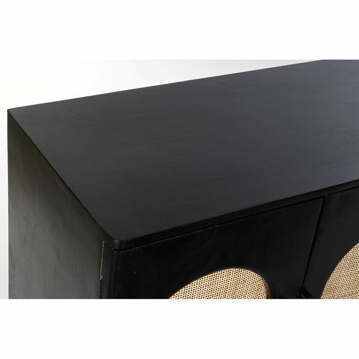 Skänk DKD Home Decor   Svart Naturell Rattan Mangoträ 150 x 40 x 65 cm - 10