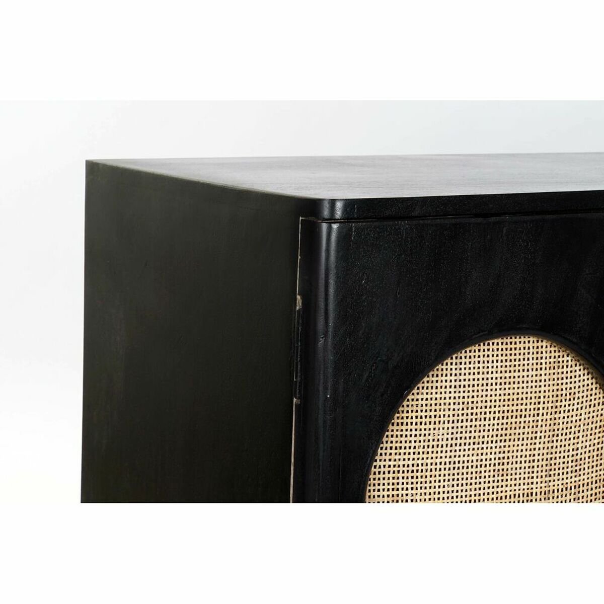 Skänk DKD Home Decor   Svart Naturell Rattan Mangoträ 150 x 40 x 65 cm - 18