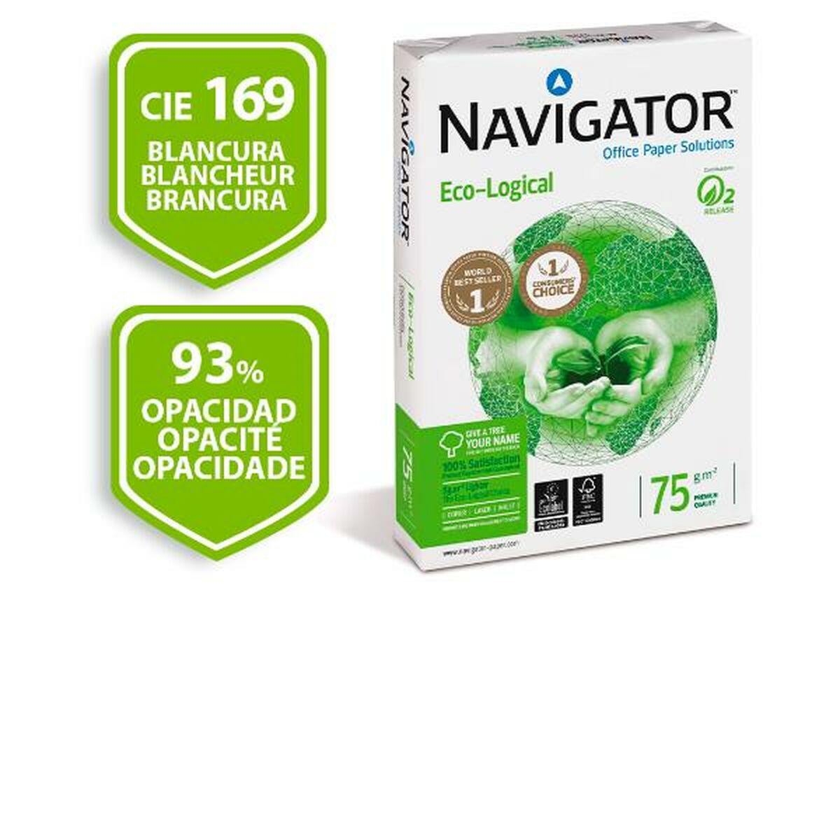 Skrivarpapper Navigator PW2188 Vit - 2