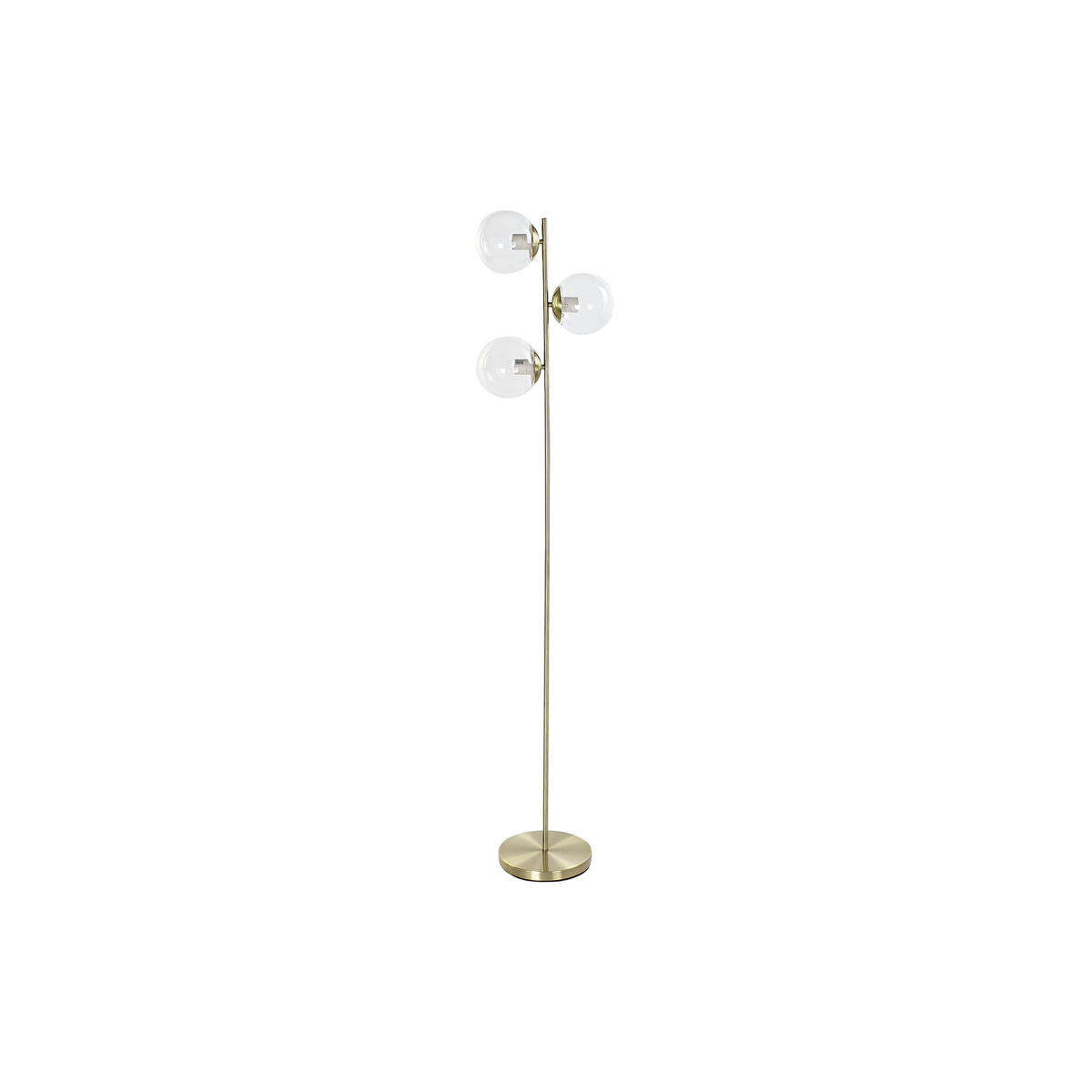 Golvlampa DKD Home Decor 35 x 25 x 167 cm Glas Gyllene Metall Transparent 220 V 50 W