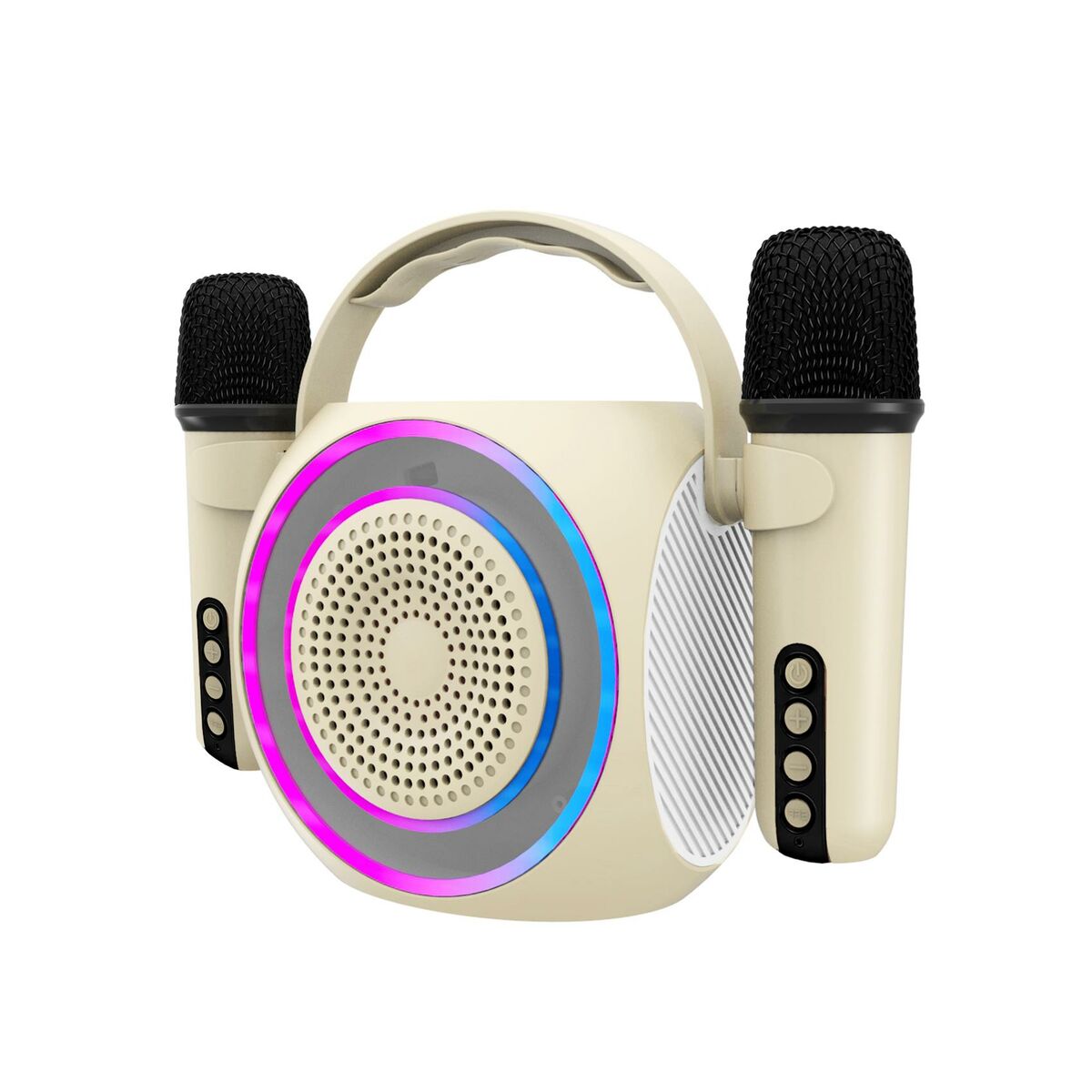 Högtalare med Karaoke Mikrofon Celly PARTYMIC2WH Vit - 2