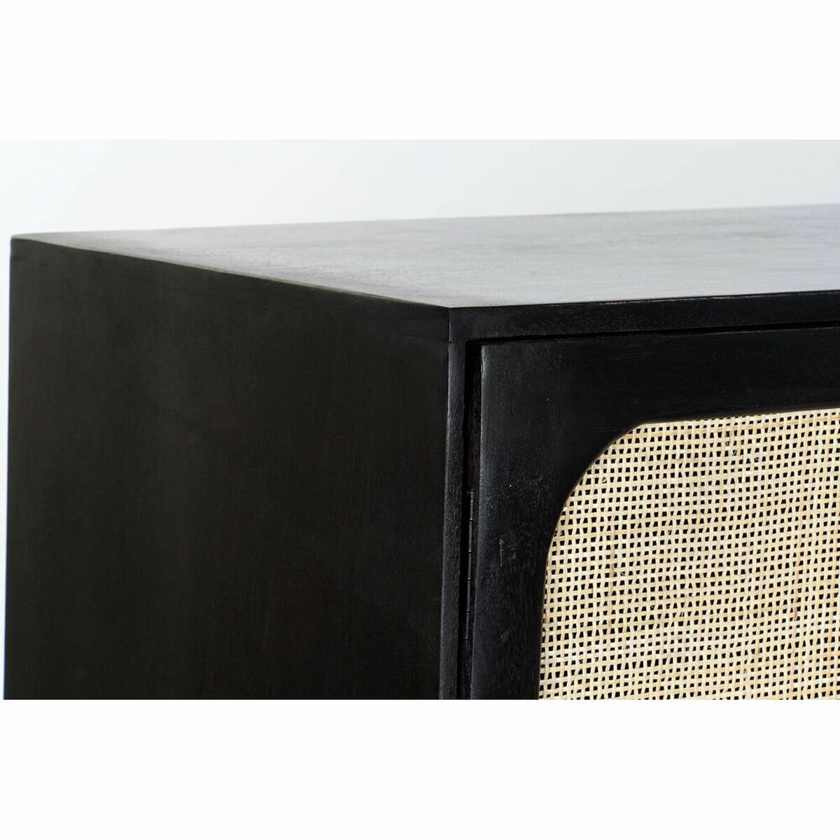 Skänk DKD Home Decor Svart Gyllene Naturell Rattan Mangoträ 150 x 40 x 78 cm - 16