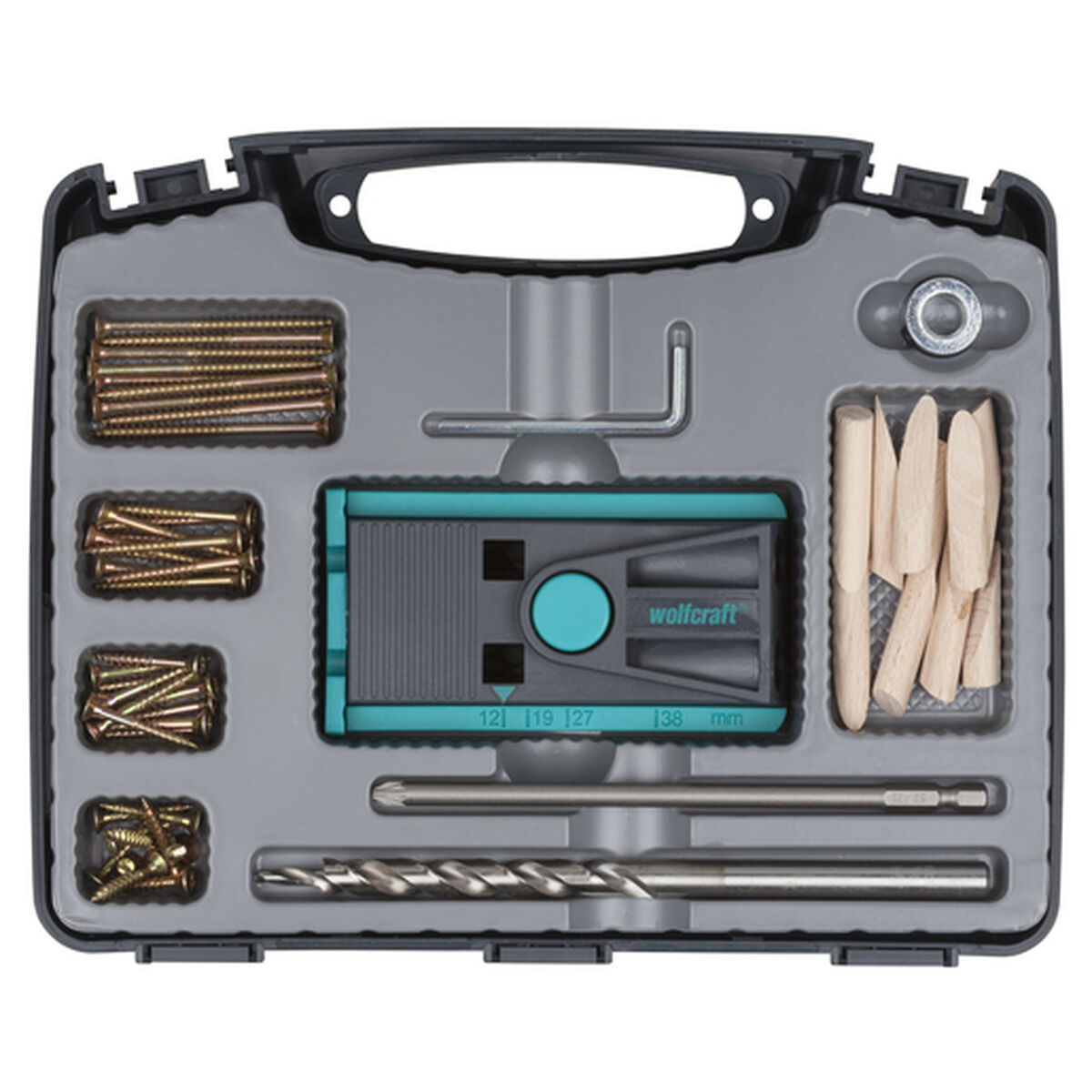 Wood assembly kit Wolfcraft undercover-jig PZ 4642000 55 Delar - 5