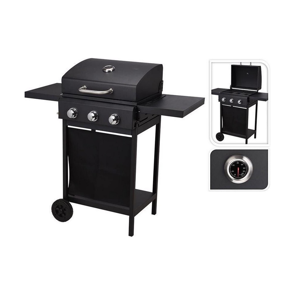 Gasgrill Vaggan 139 x 56,5 x 106 cm Svart - 4