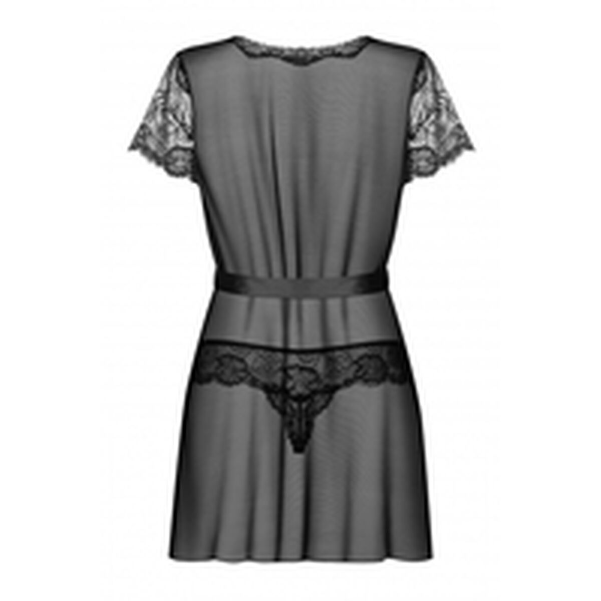 Klänning Obsessive Alluria peignoir Svart L/XL - 2