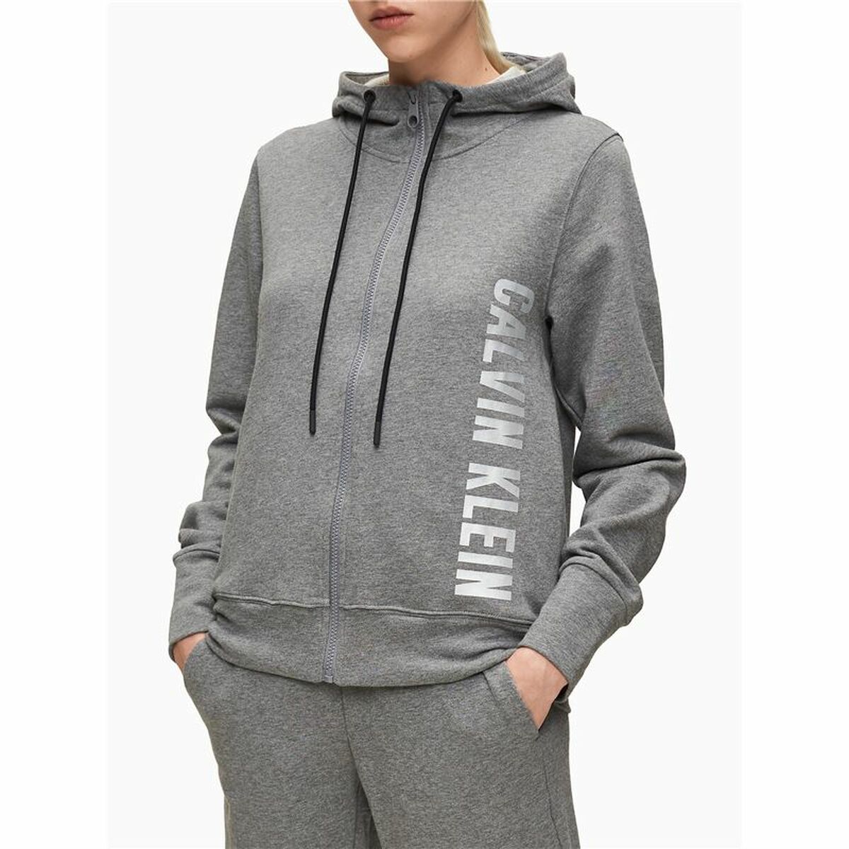 Sportjacka, Dam Calvin Klein Full Zip Mörkgrå - 2