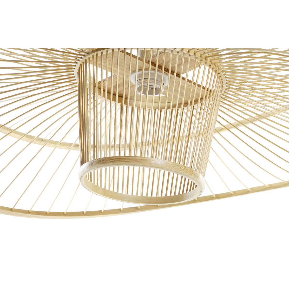 Taklampa DKD Home Decor Naturell Bambu 50 W 80 x 80 x 29 cm - 4