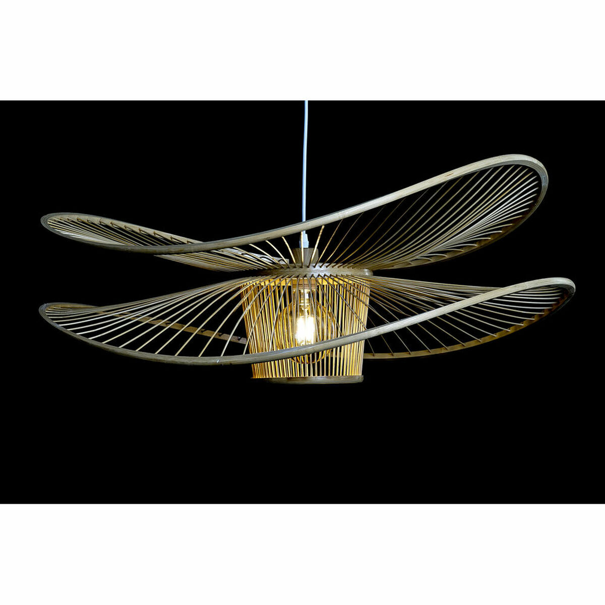 Taklampa DKD Home Decor Naturell Bambu 50 W 80 x 80 x 29 cm - 5