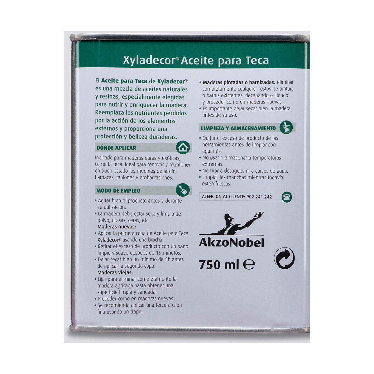 Teakolja AkzoNobel Xyladecor Honung 750 ml Matt - 2