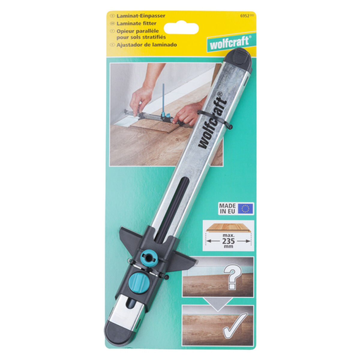 Set för justering av laminat- och designgolv Wolfcraft 6952000 - 7
