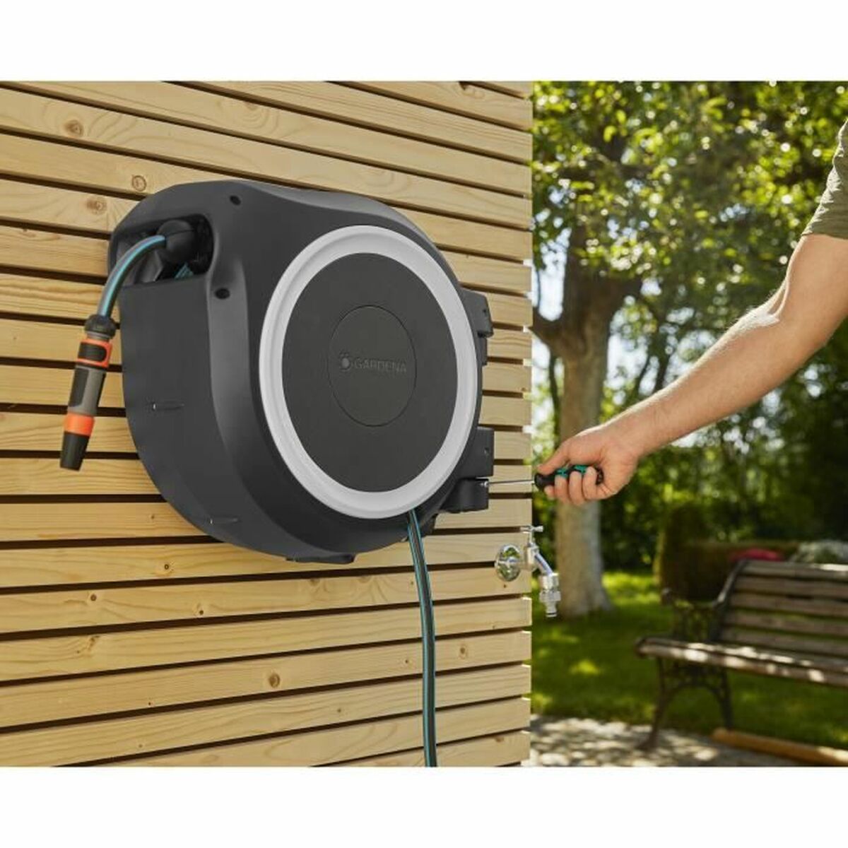 Slangvinda Gardena RollUp L Automatisk Vägg 30 m Ø 13 mm - 3