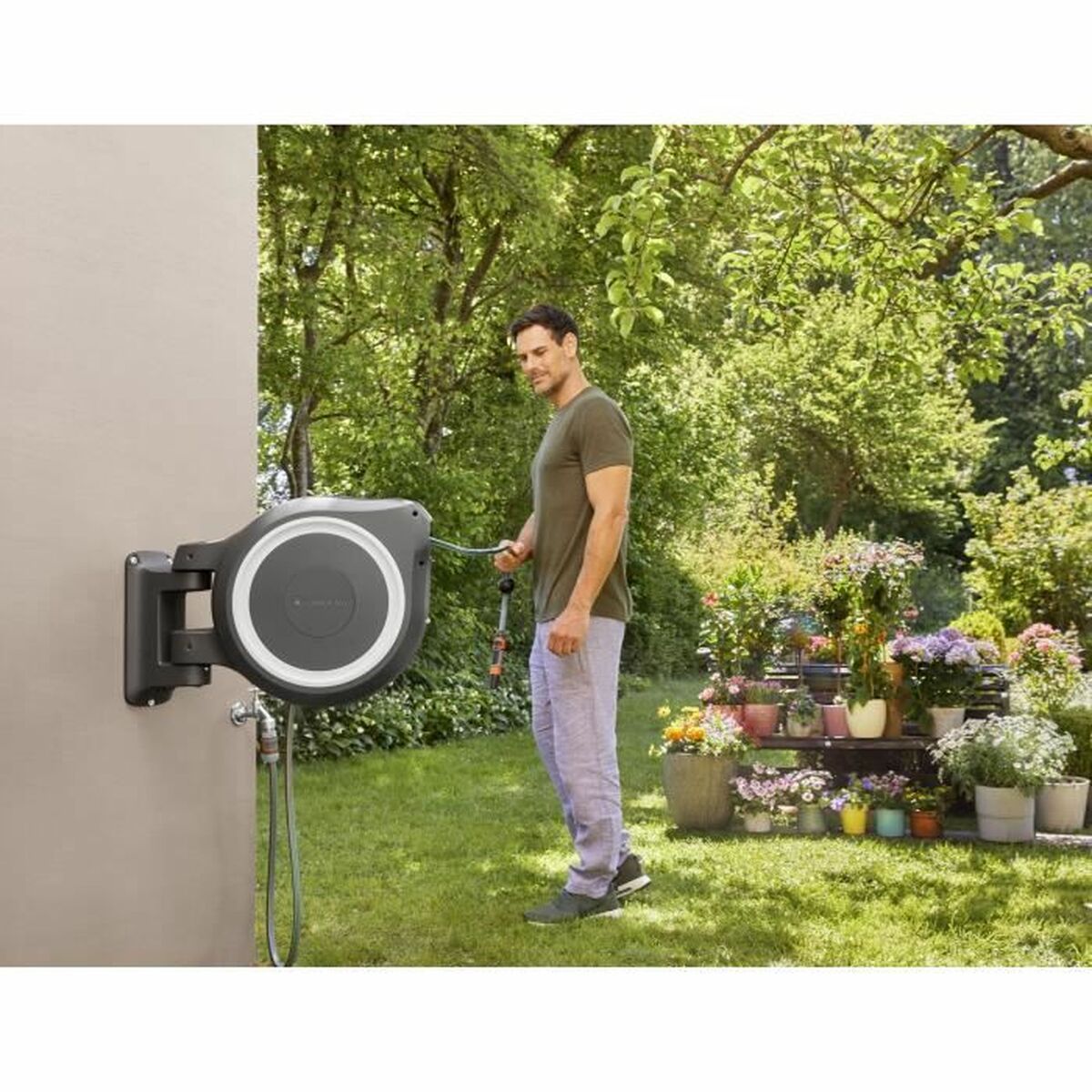 Slangvinda Gardena RollUp L Automatisk Vägg 30 m Ø 13 mm - 4