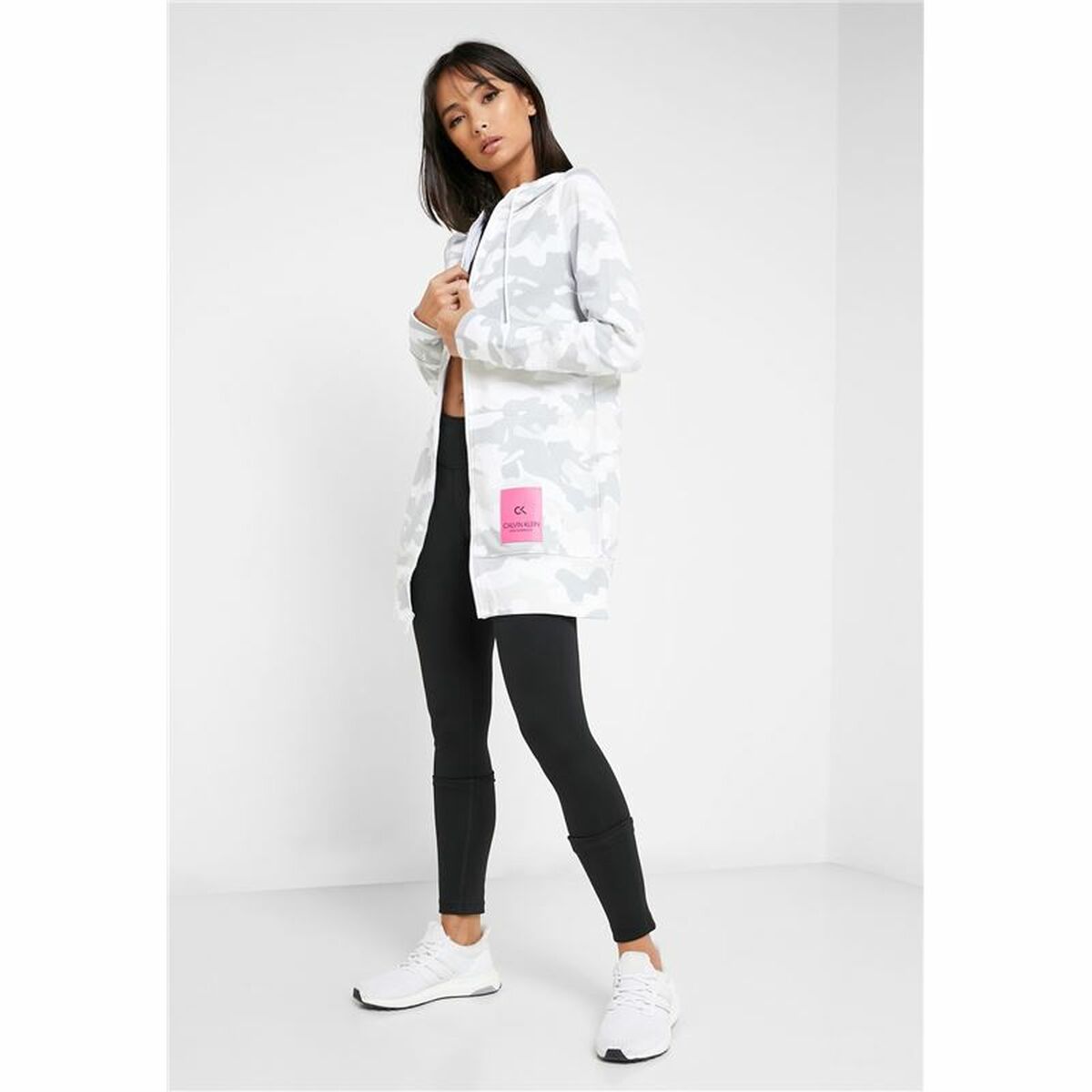 Sportjacka, Dam Calvin Klein Full Zip Vit - 6