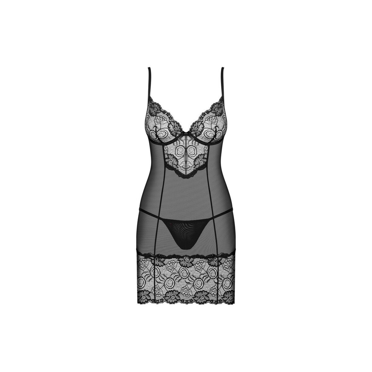 Alluria Linne & Stringtrosa (L/XL) Obsessive Alluria Svart - 4