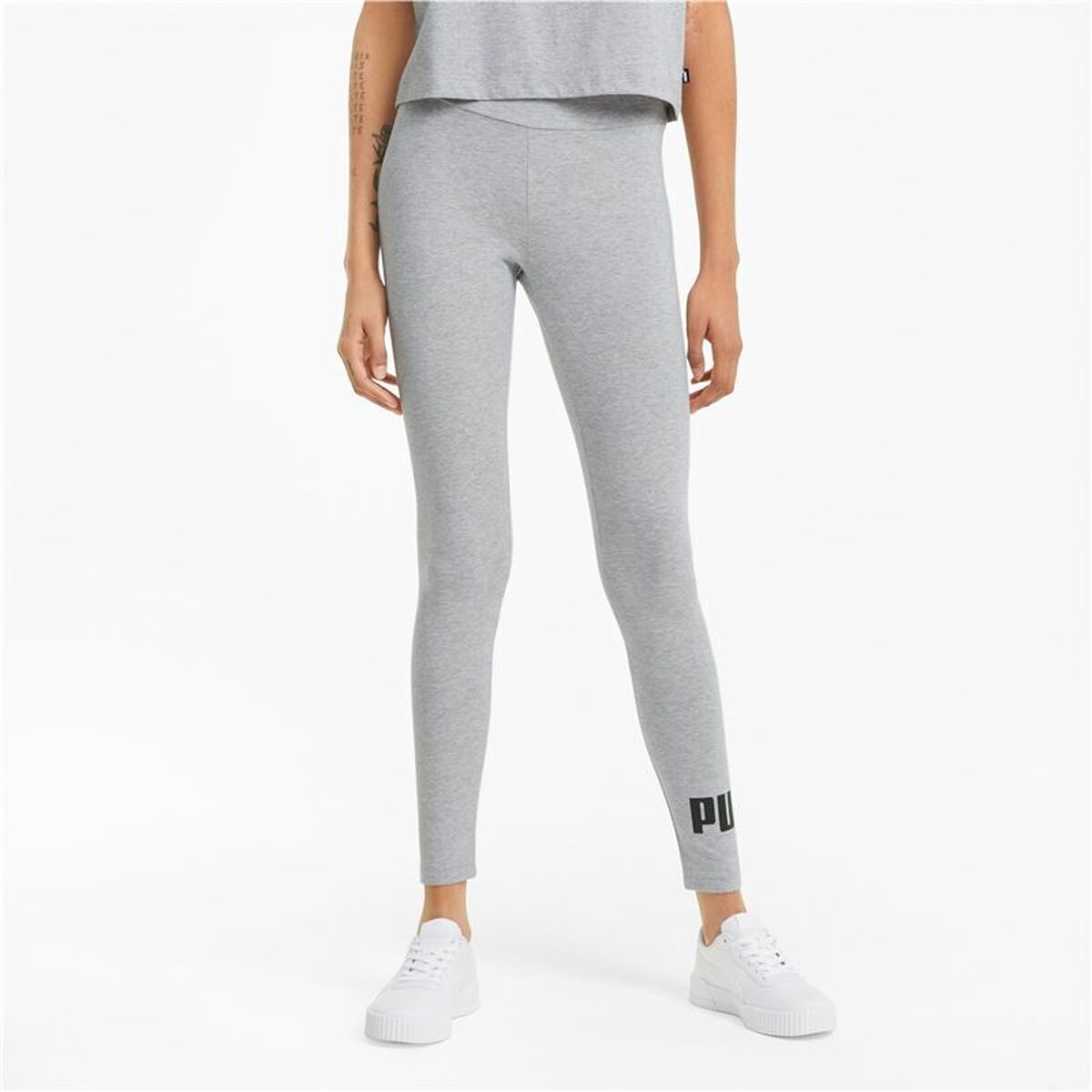 Sport-leggings, Dam Puma Essentials Logo Ljusgrå - 3