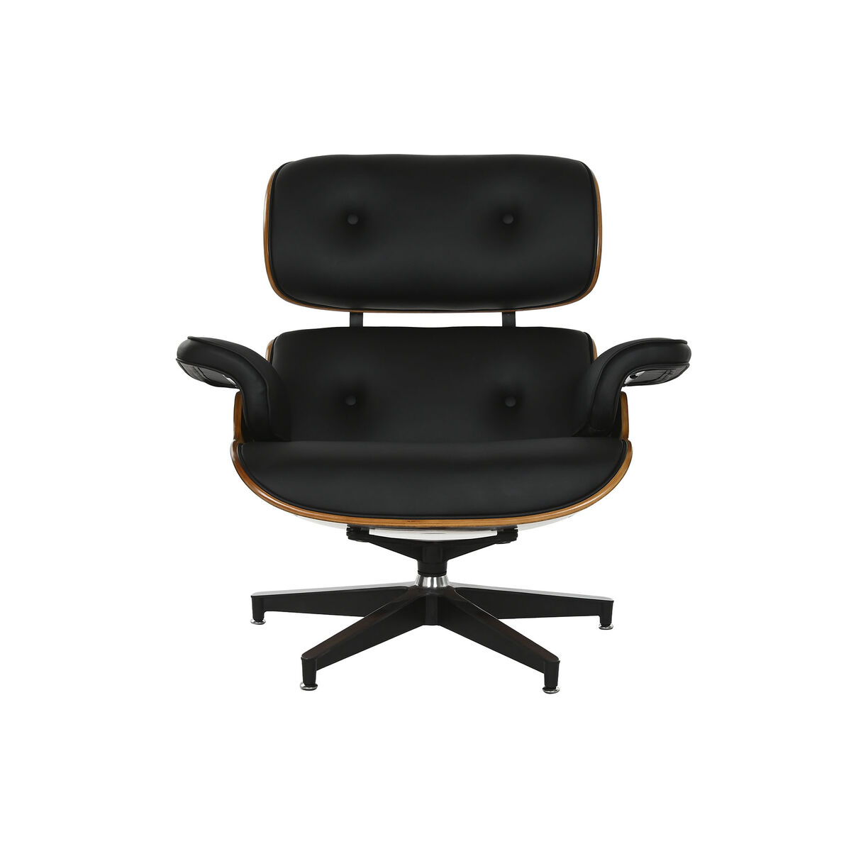 Fåtölj Home ESPRIT Svart Valnöt 89 X 87 X 79 cm - 2