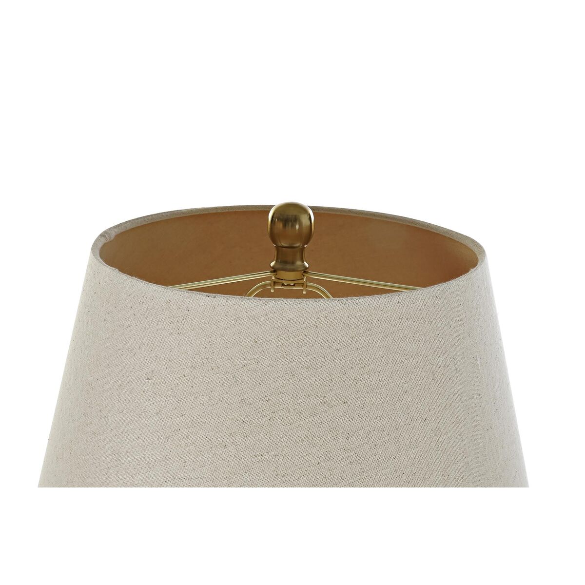 Golvlampa DKD Home Decor Beige Gyllene Metall Polyester (41 x 41 x 160 cm) - 4