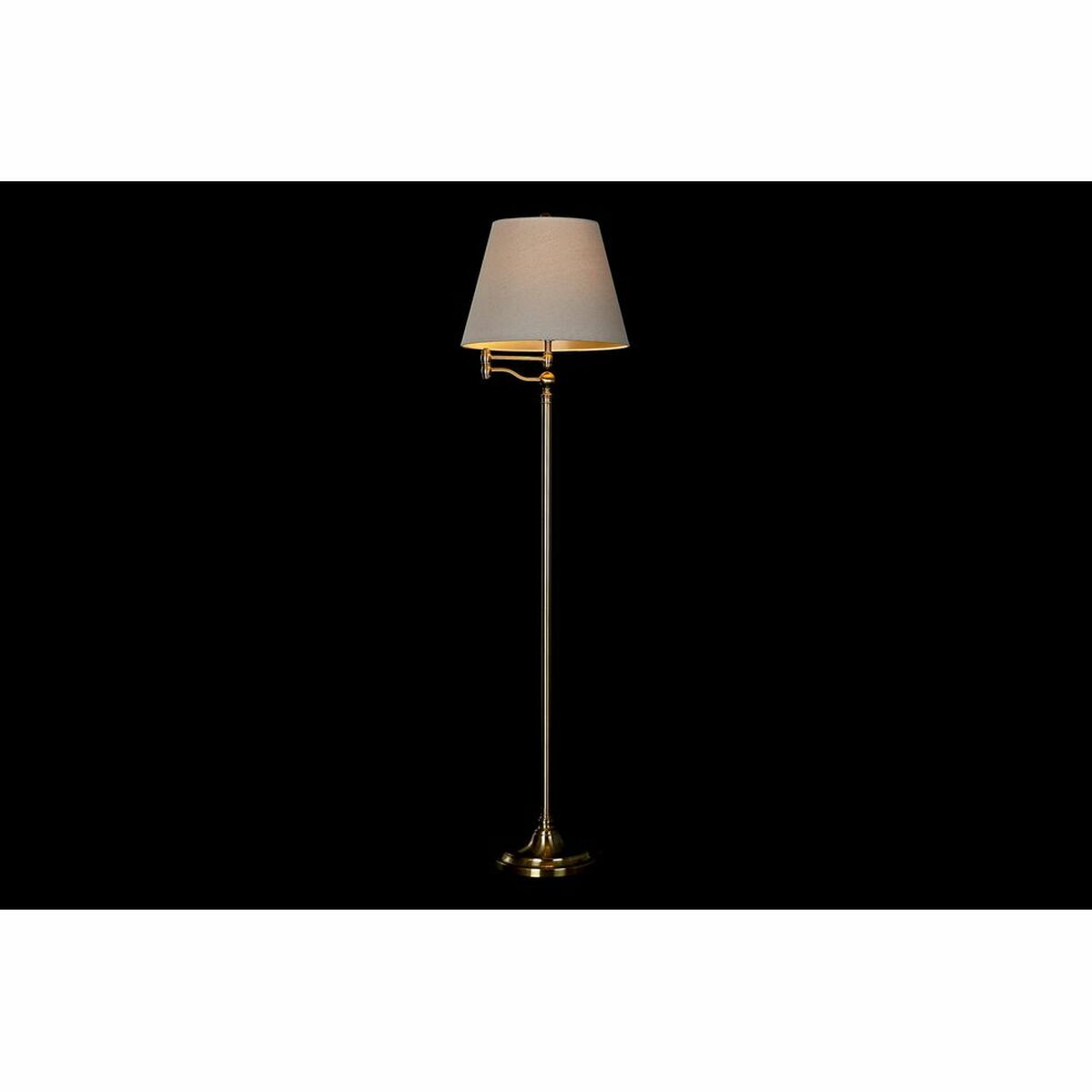 Golvlampa DKD Home Decor Beige Gyllene Metall Polyester (41 x 41 x 160 cm) - 2