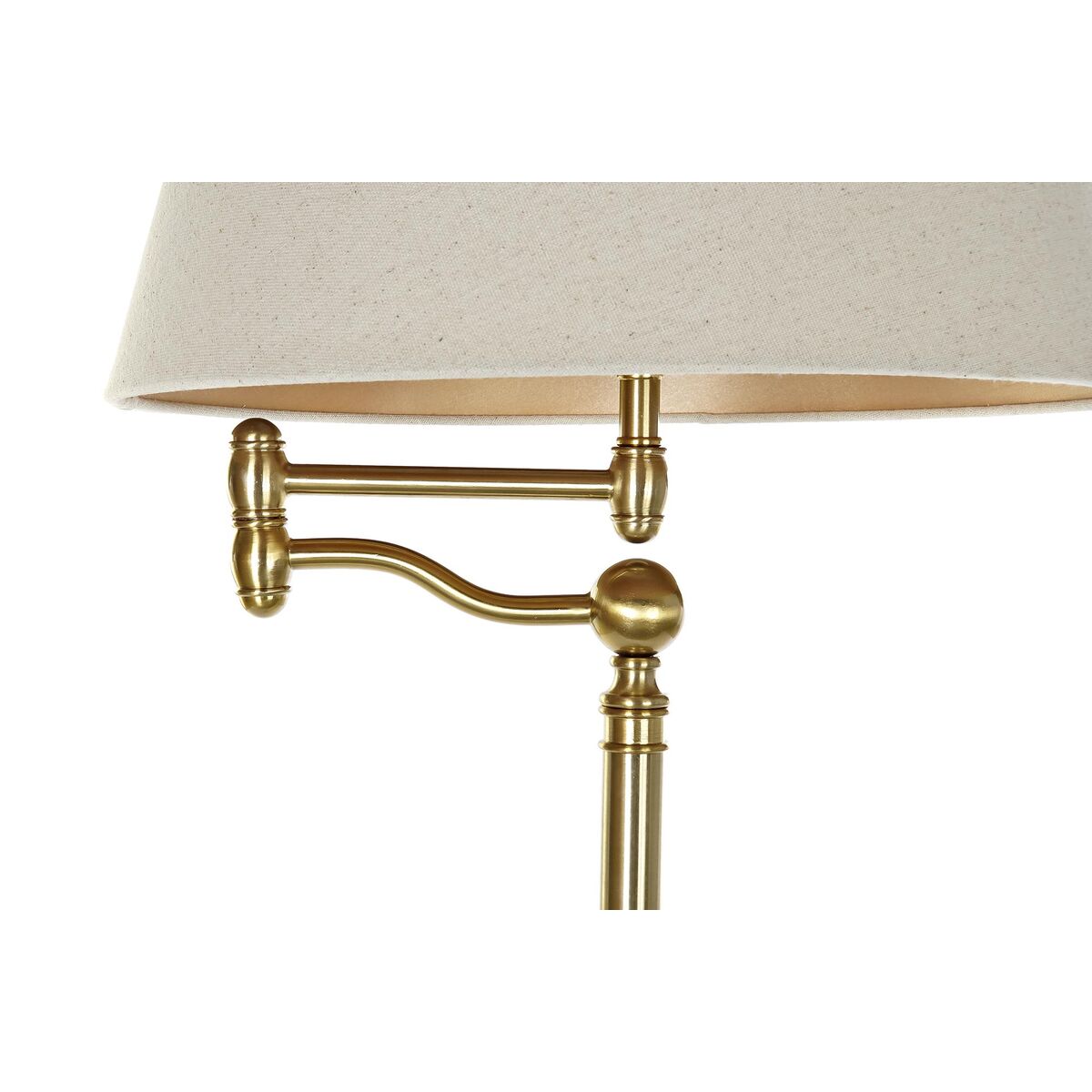 Golvlampa DKD Home Decor Beige Gyllene Metall Polyester (41 x 41 x 160 cm) - 3