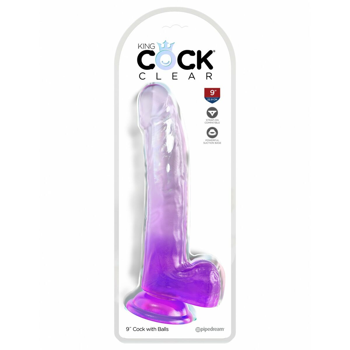 Realistisk dildo Pipedream - King Cock Purpur - 2