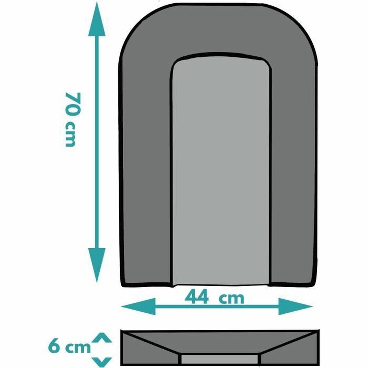 Växlare Looping BCLPC 70 x 44 x 6 cm PVC Vit - 2