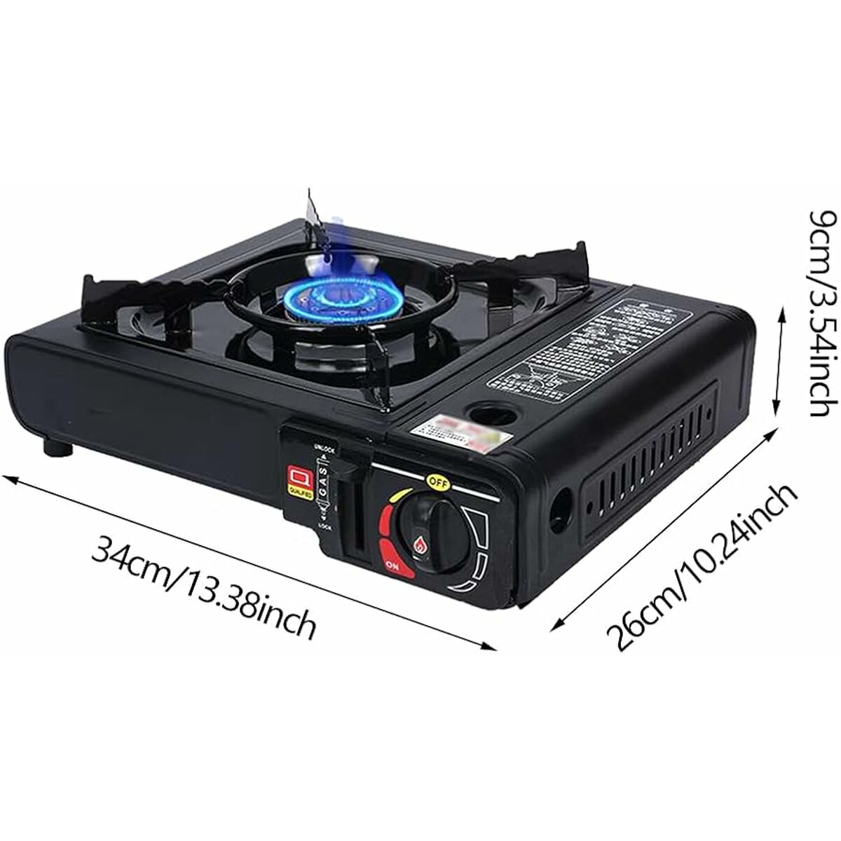 Campingkök Royalty Line PORTABLE
GAS STOVE 5 x 23 x 31 cm 2670 W - 2